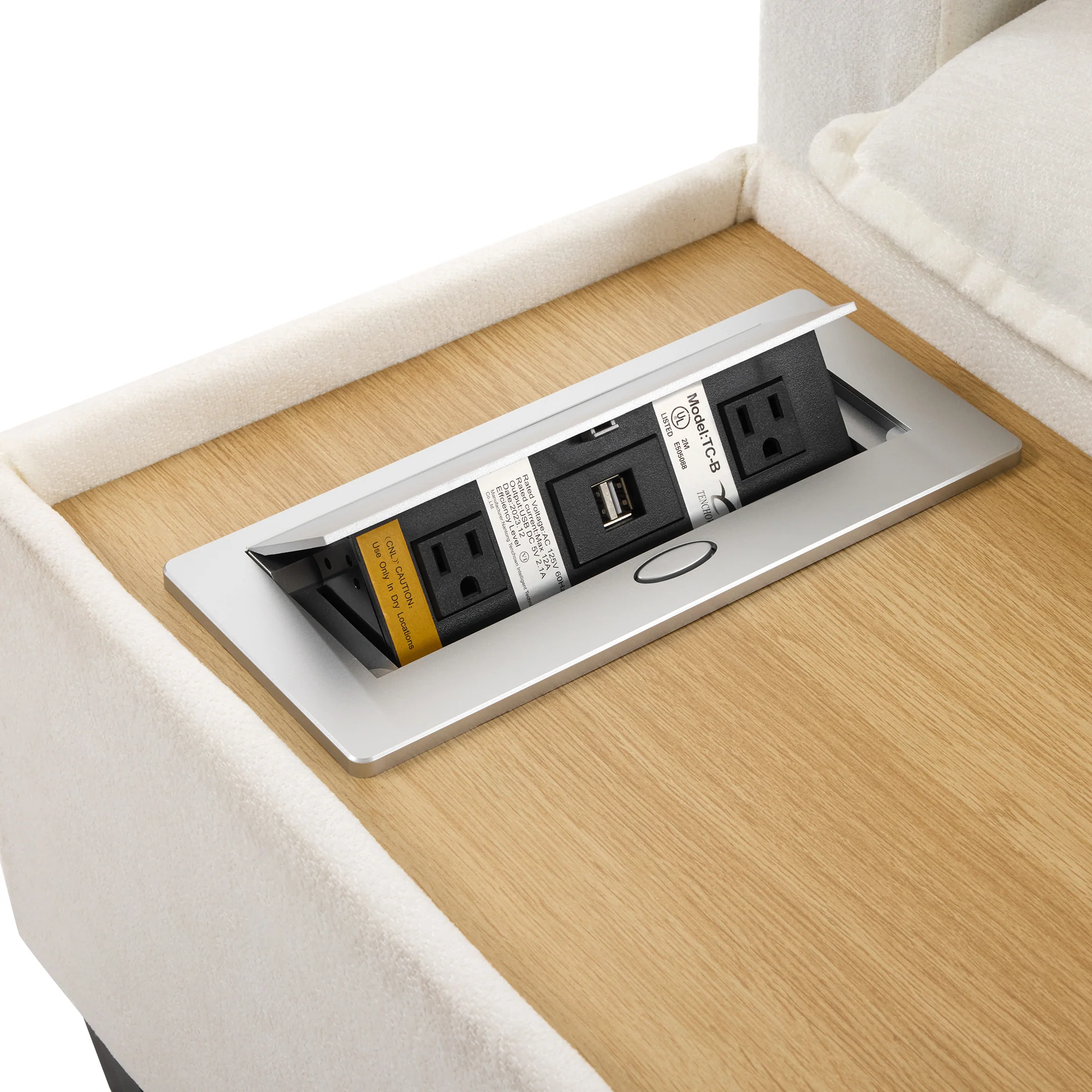 Walker Edison | Cloud Modular U-shaped Sectional Sofa with Ottoman and Coffee Table