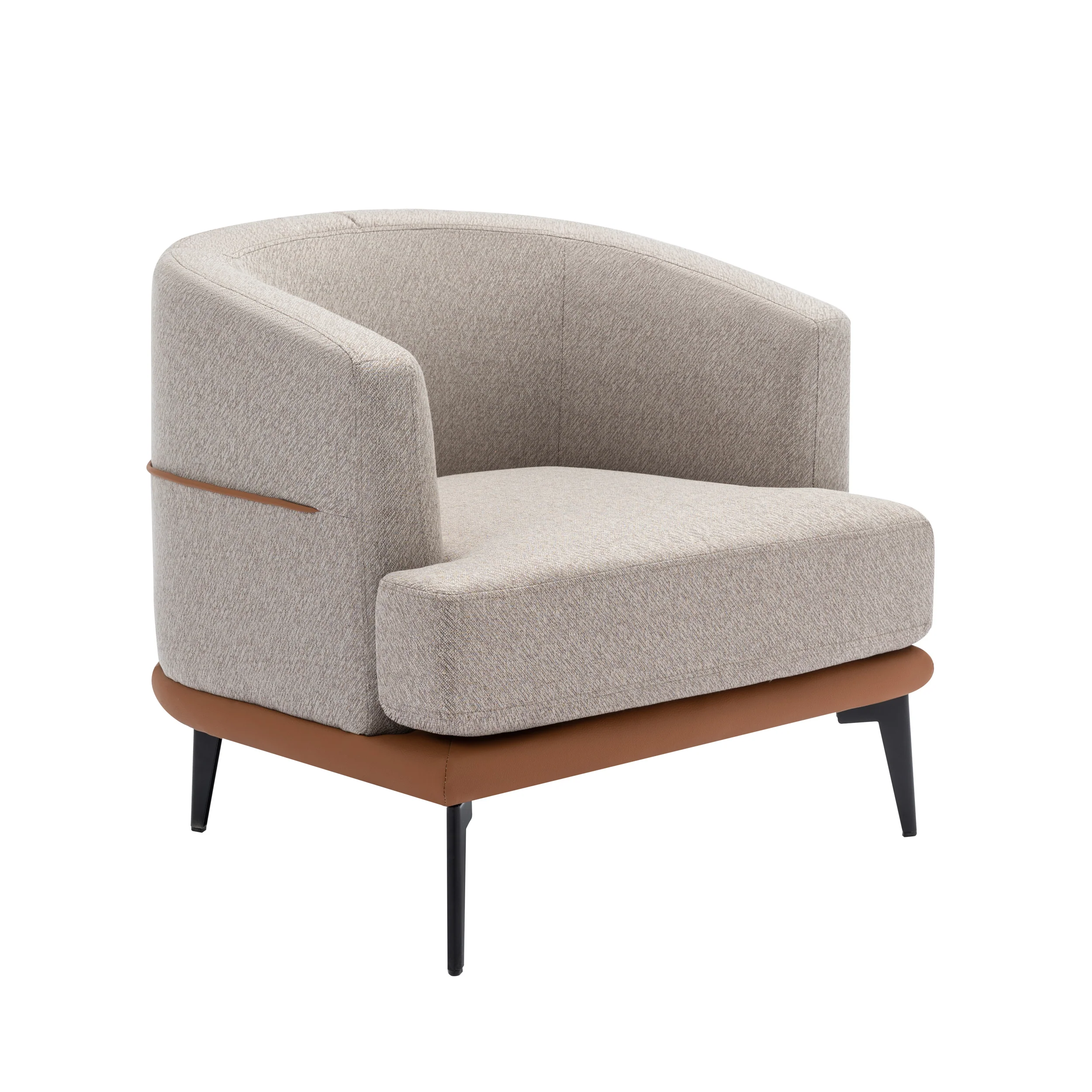 Walker Edison | Modern Two-tone Barrel Accent Chair