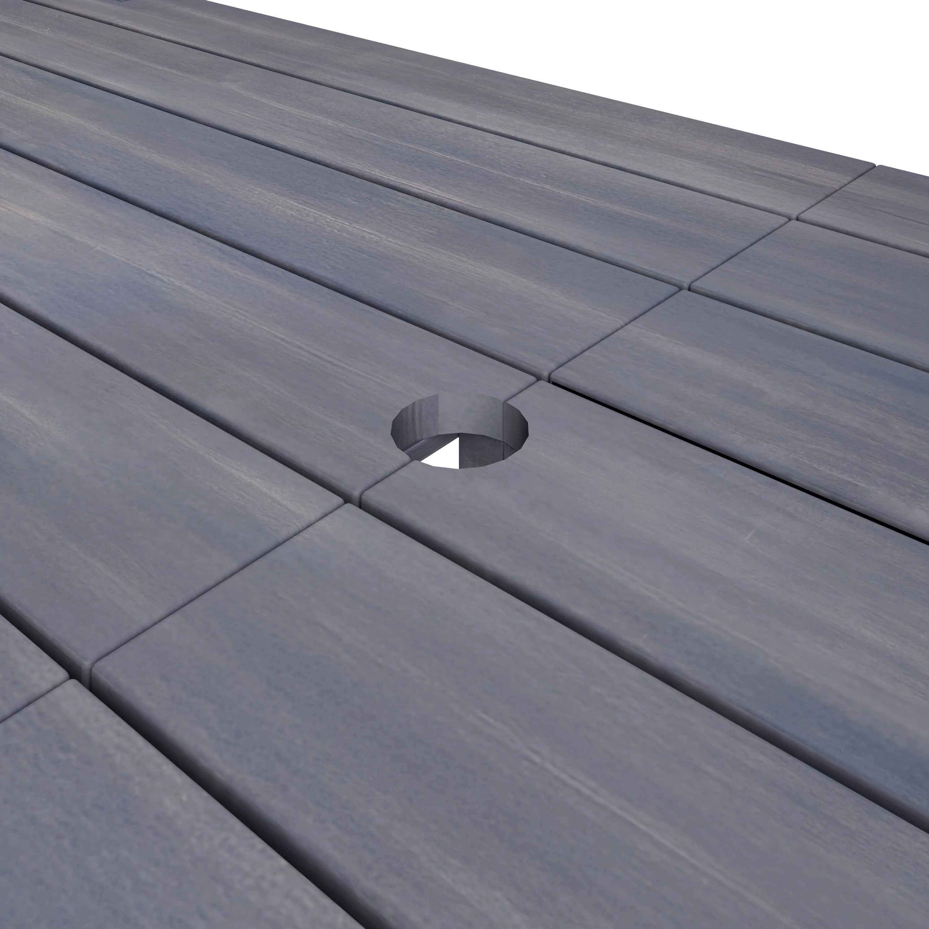 Walker Edison | Grey Wood Outdoor 7-Piece Patio Dining Table Set for 6