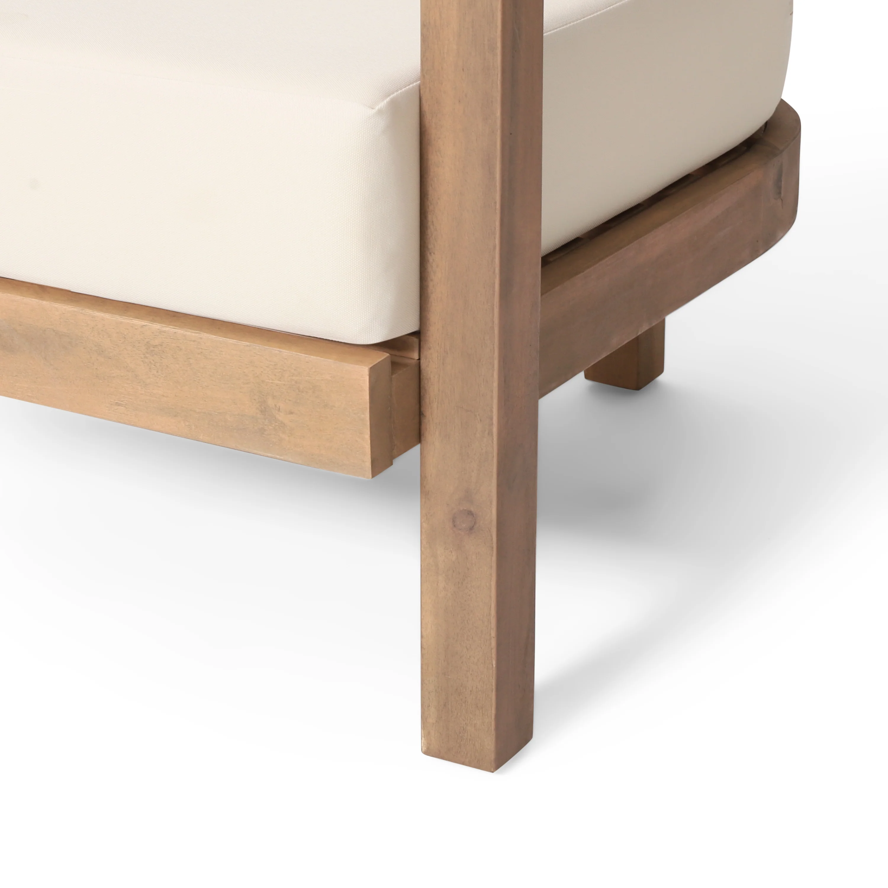 Walker Edison | Modern Outdoor Acacia Wood Patio Club Chair