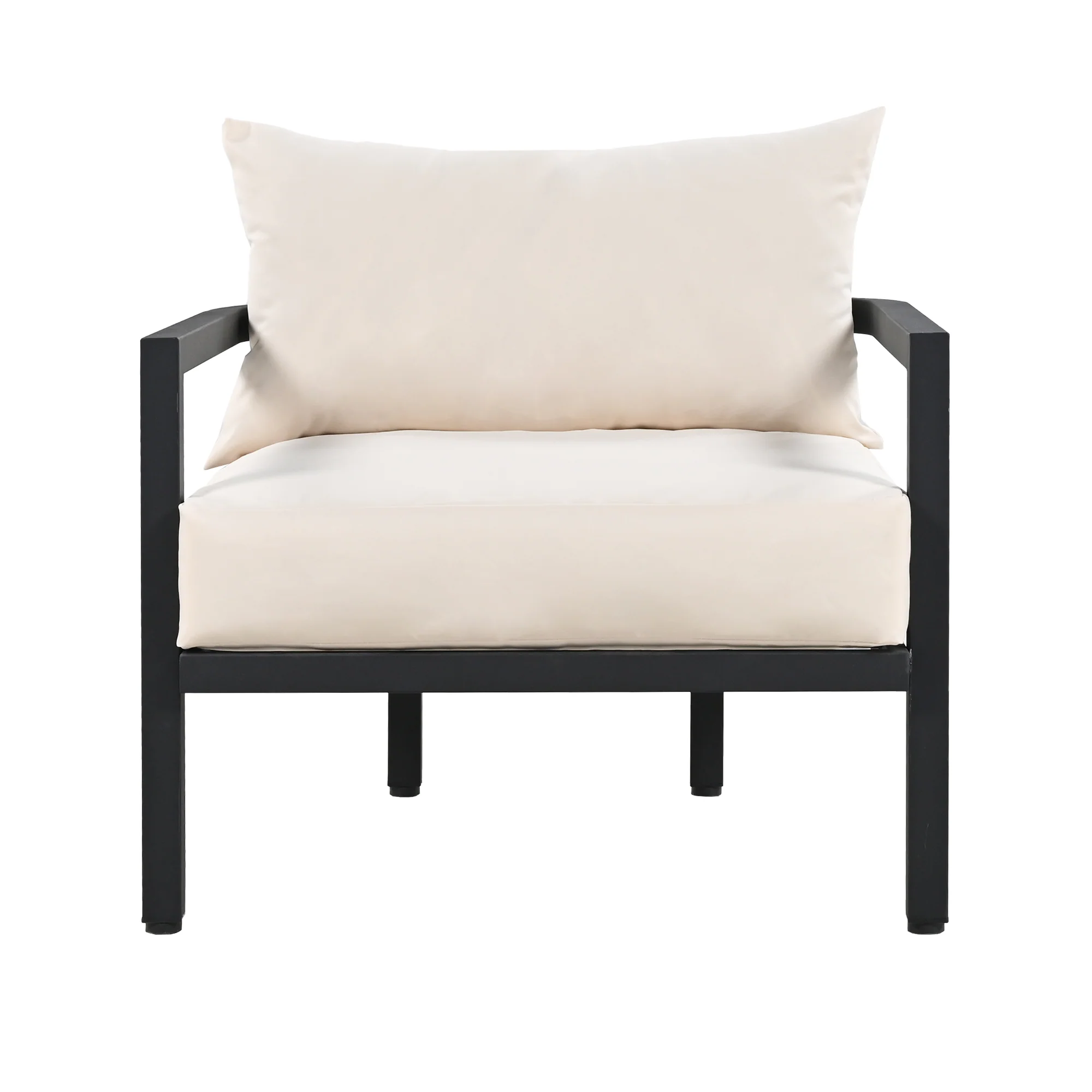 Walker Edison | Curve Design Steal Outdoor Sofa Set