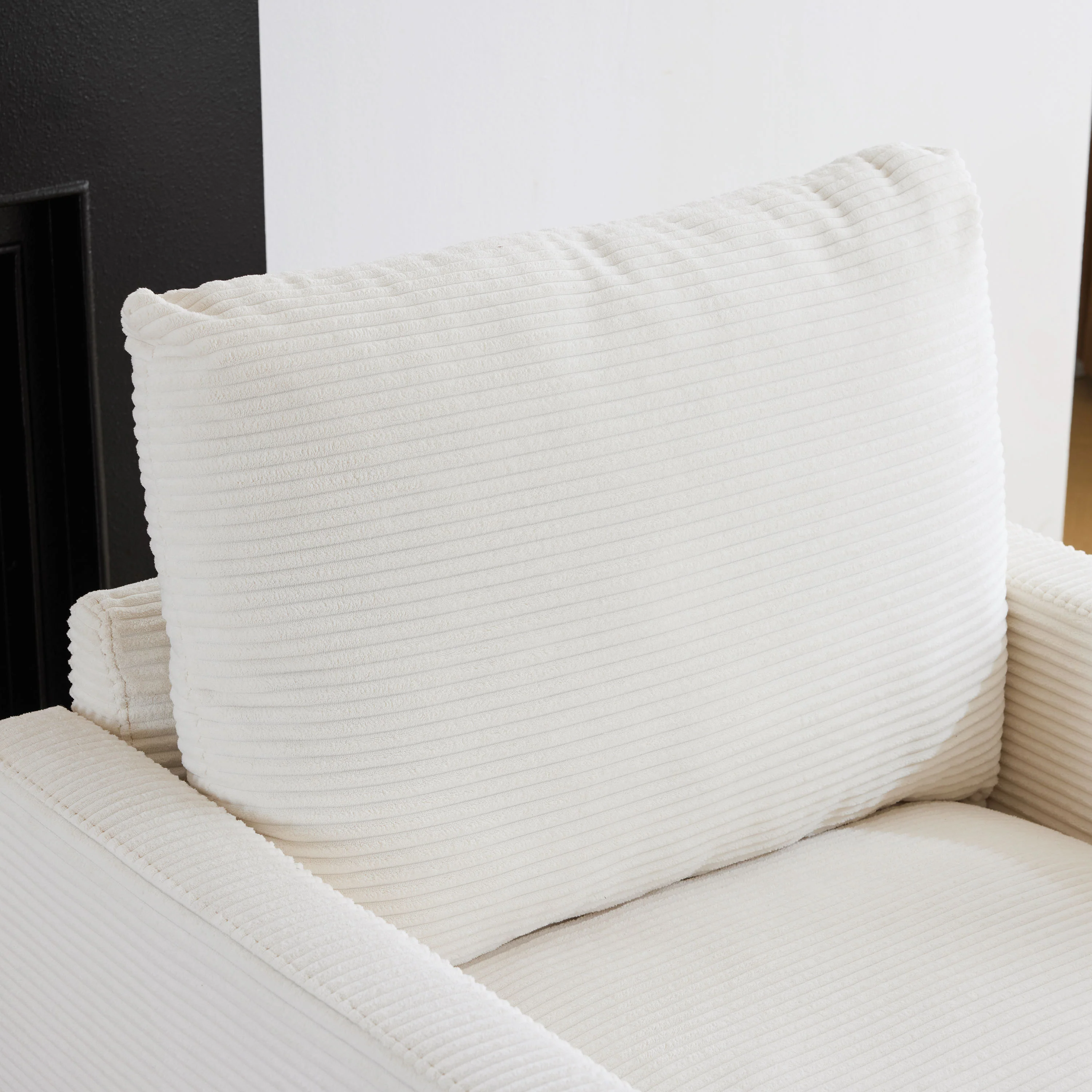 Walker Edison | Corduroy Armchair with Ottoman