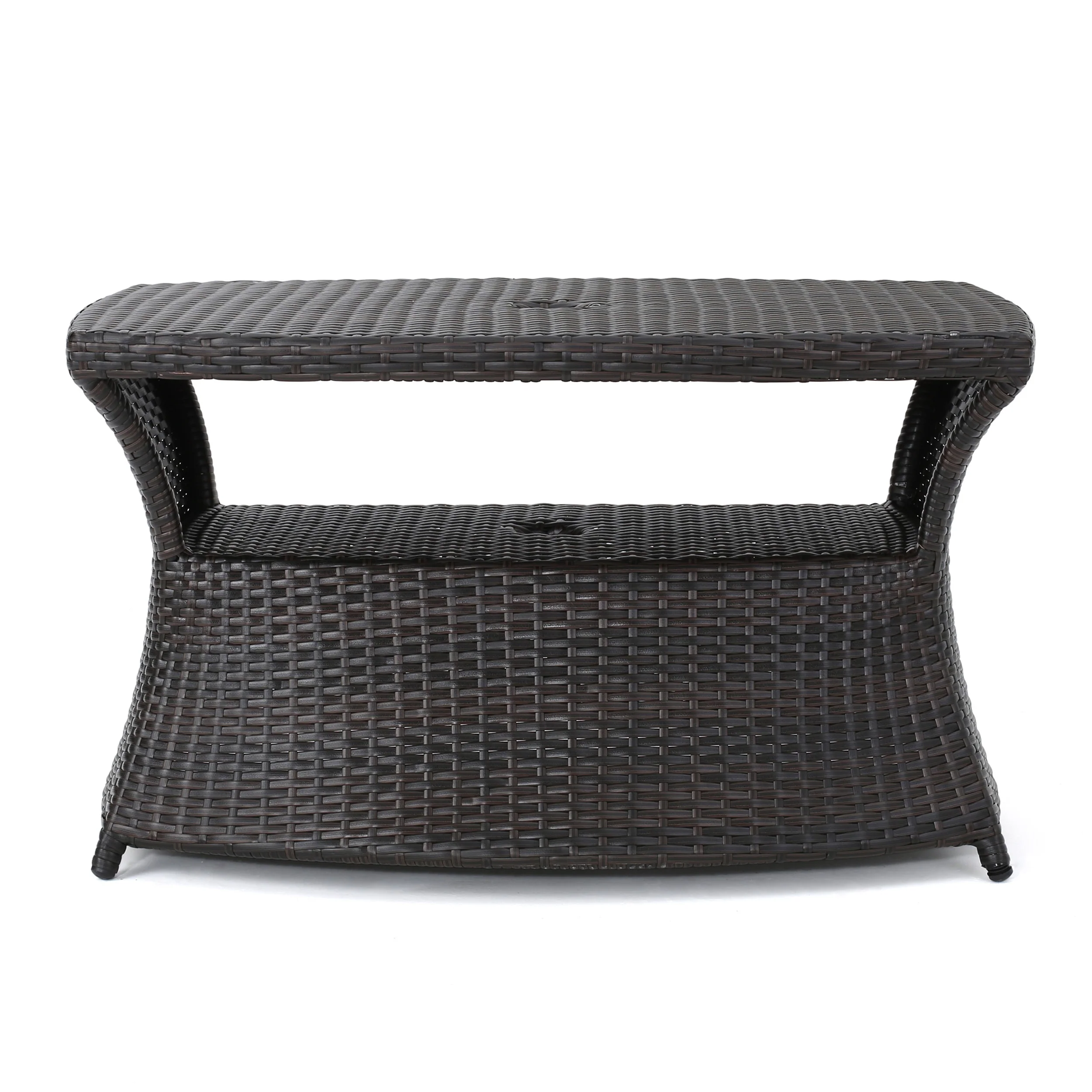 Walker Edison | Wicker Outdoor Patio Coffee Table