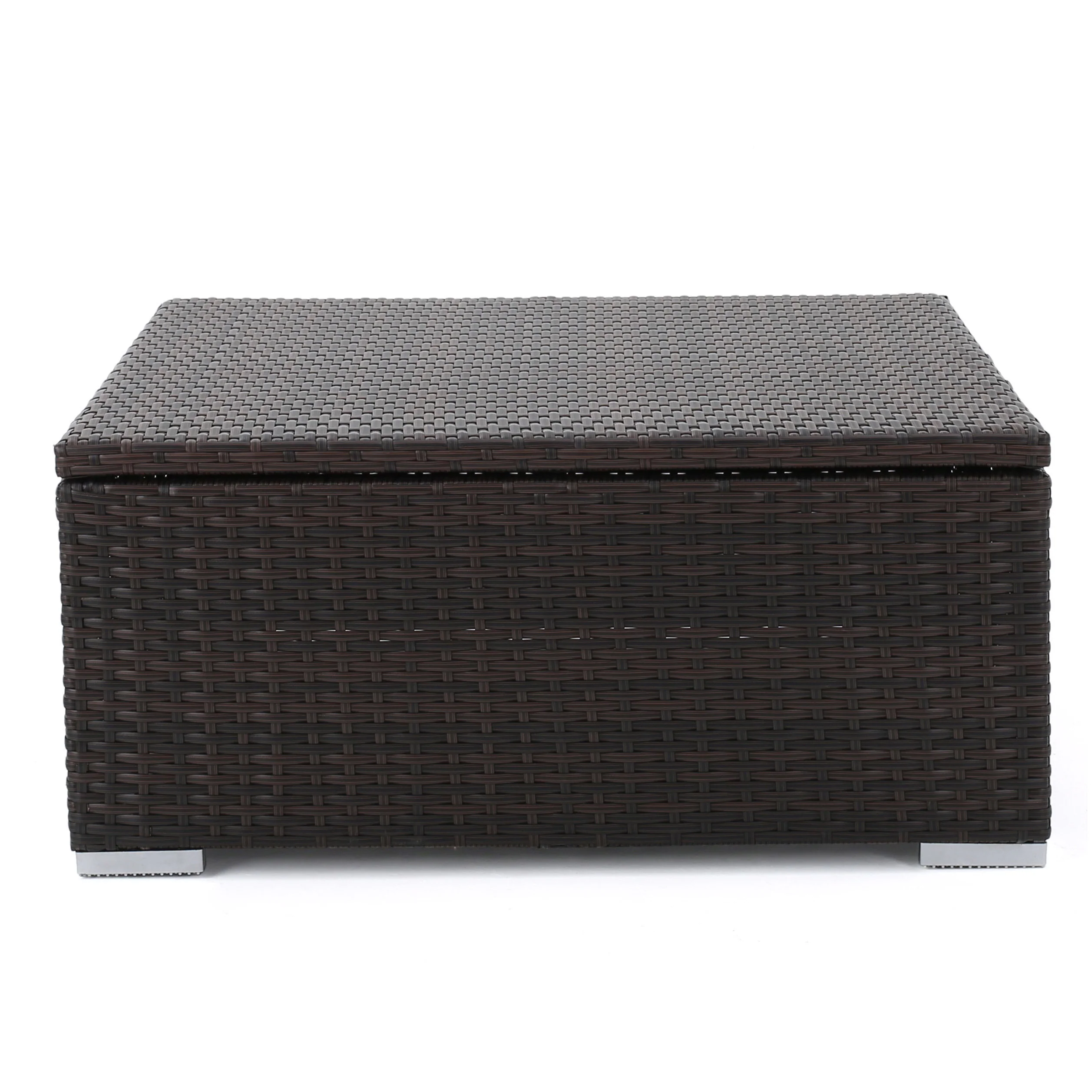 Walker Edison | Outdoor Wicker Storage Coffee Table