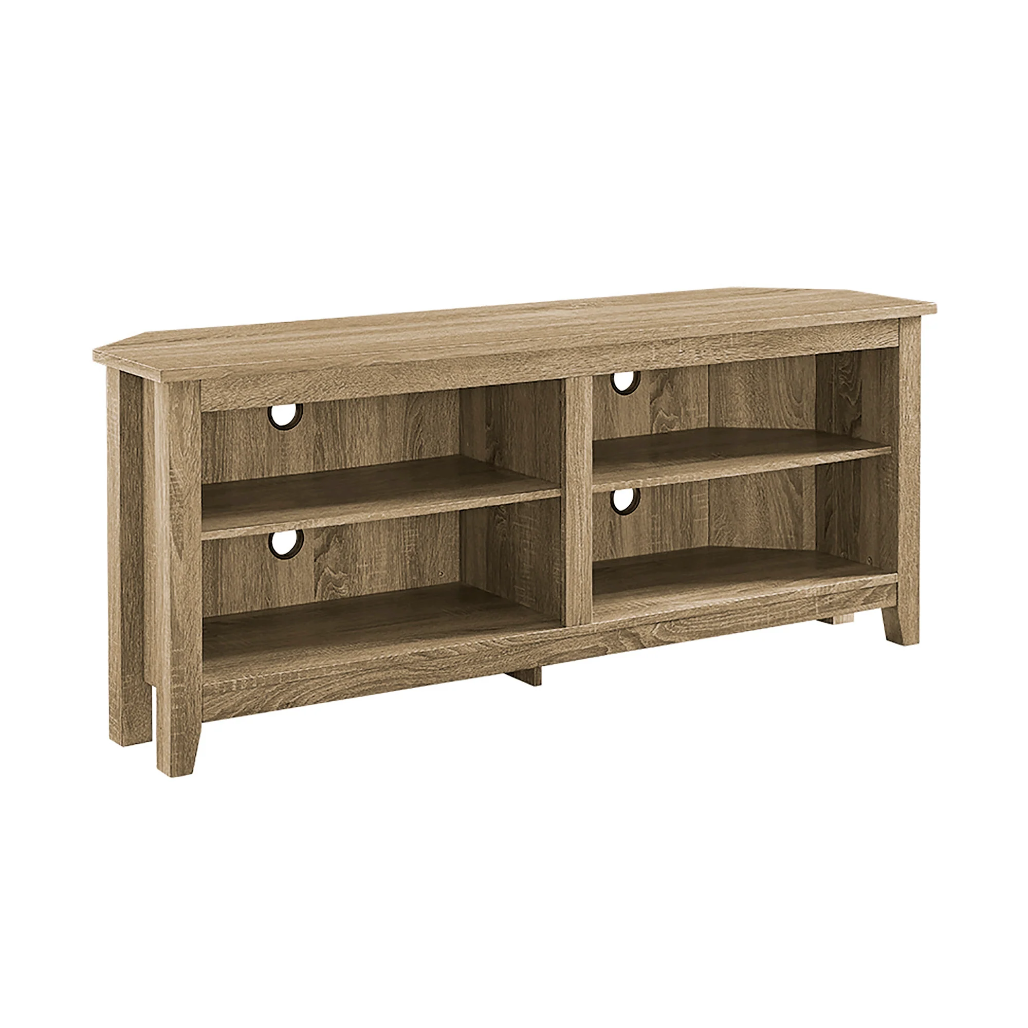 58 Transitional Wood Corner TV Stand