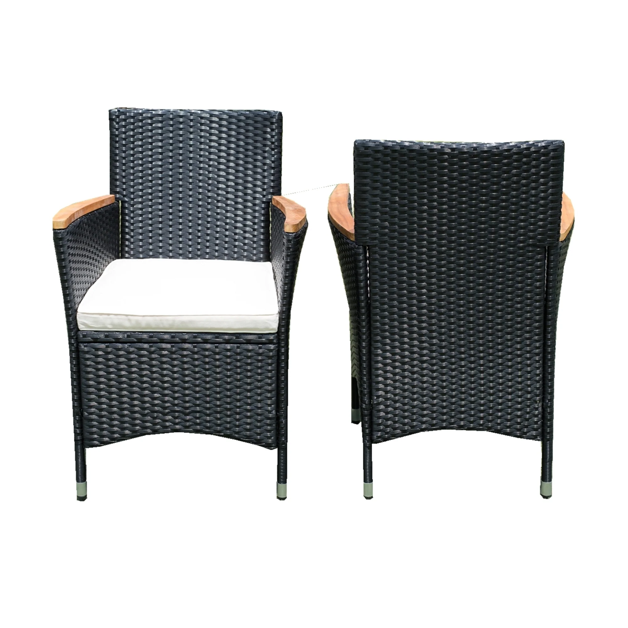 Walker Edison | 7 piece Outdoor Patio Wicker Dining Set Patio