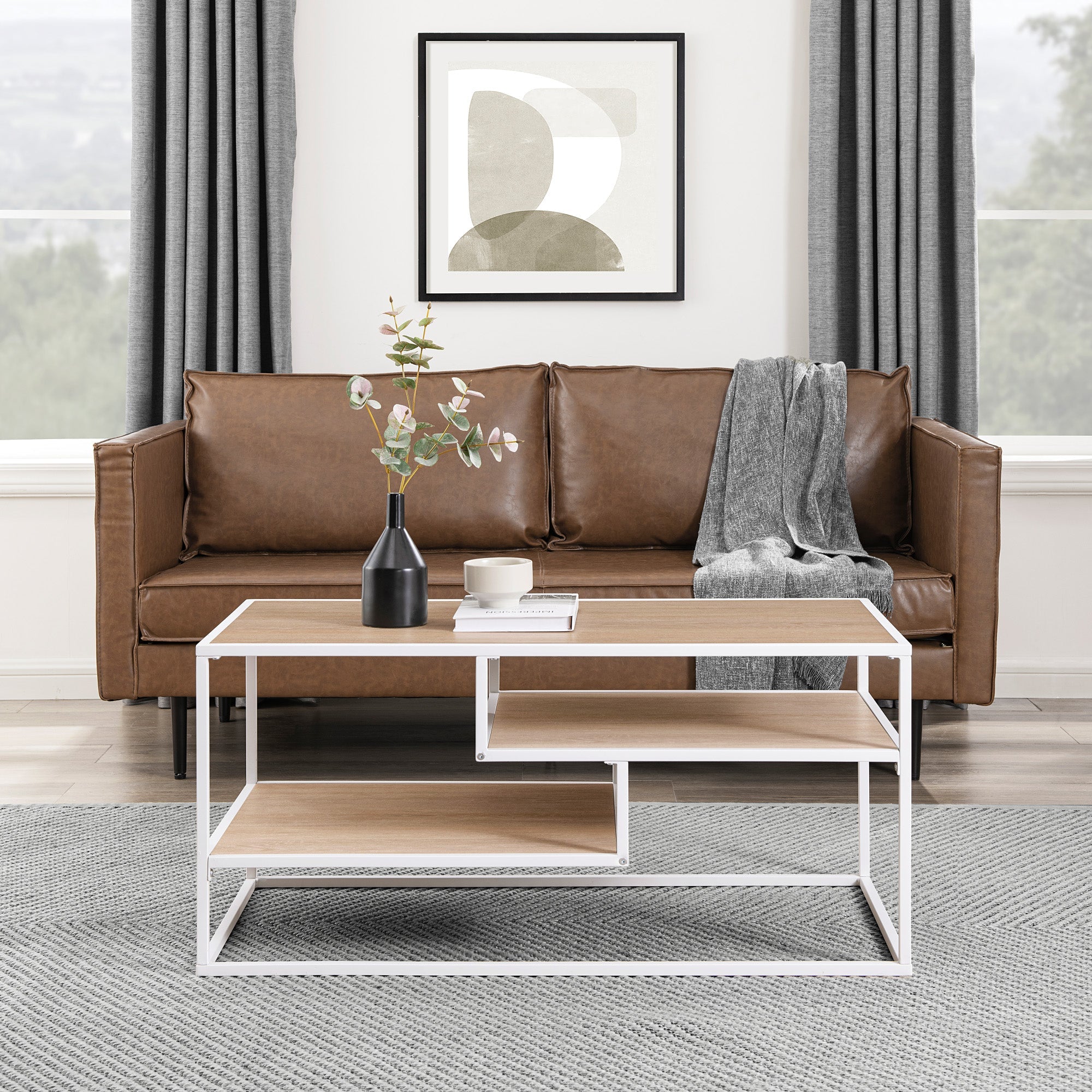 Maya 40 Contemporary Metal Coffee Table