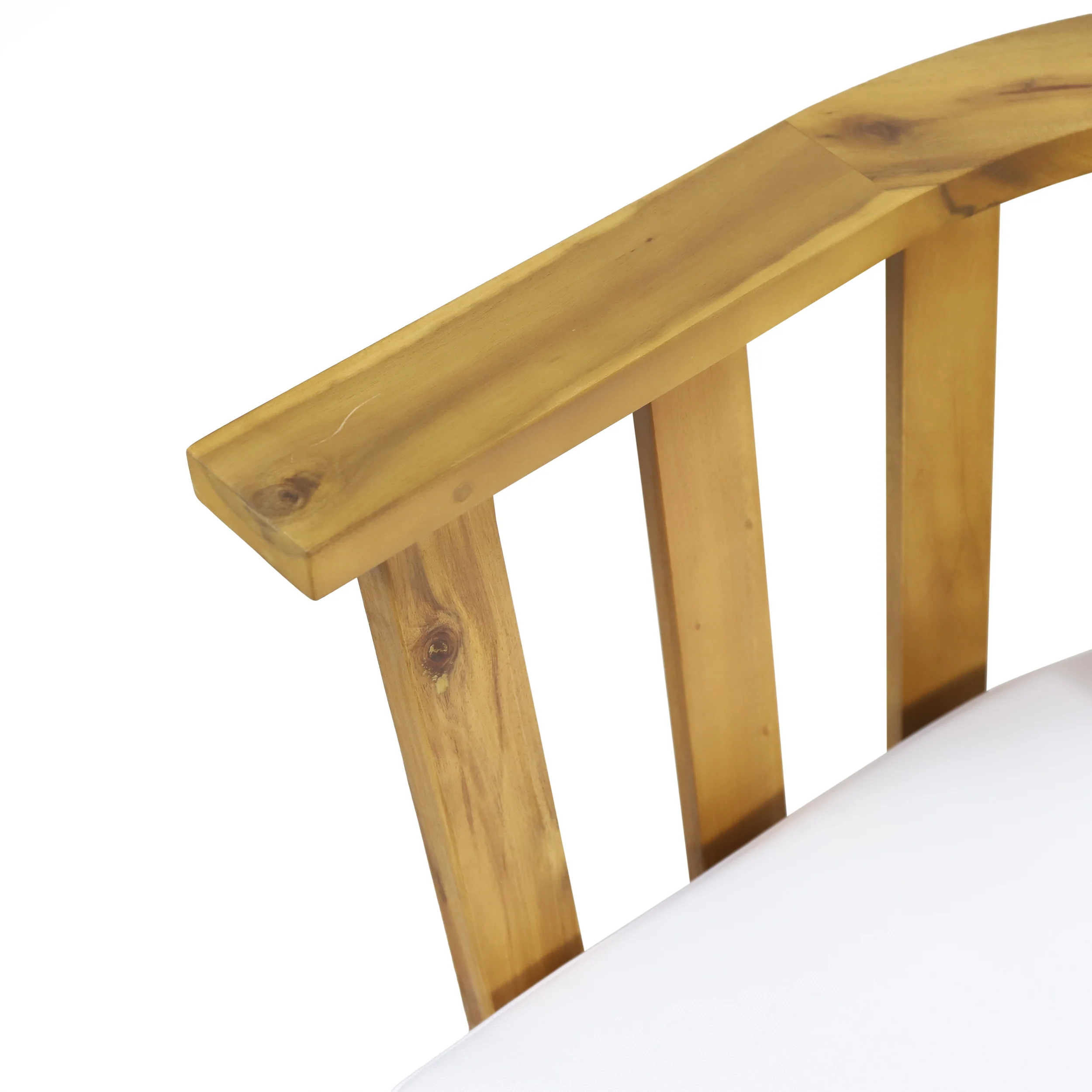 Walker Edison | Teak Acacia Wood Outdoor Patio Club Chair Set of 2