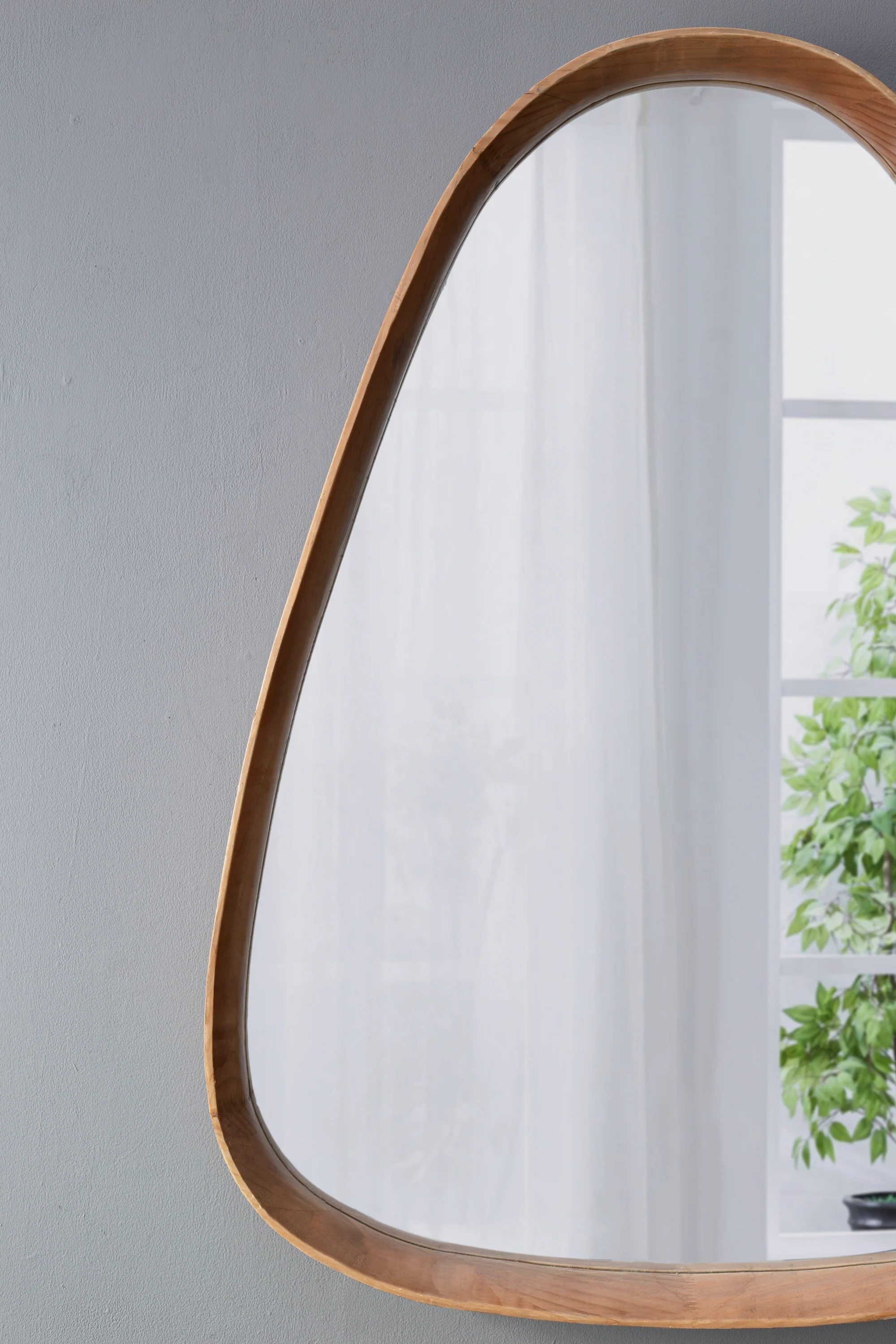 Walker Edison | Curve Design Wood Mirror