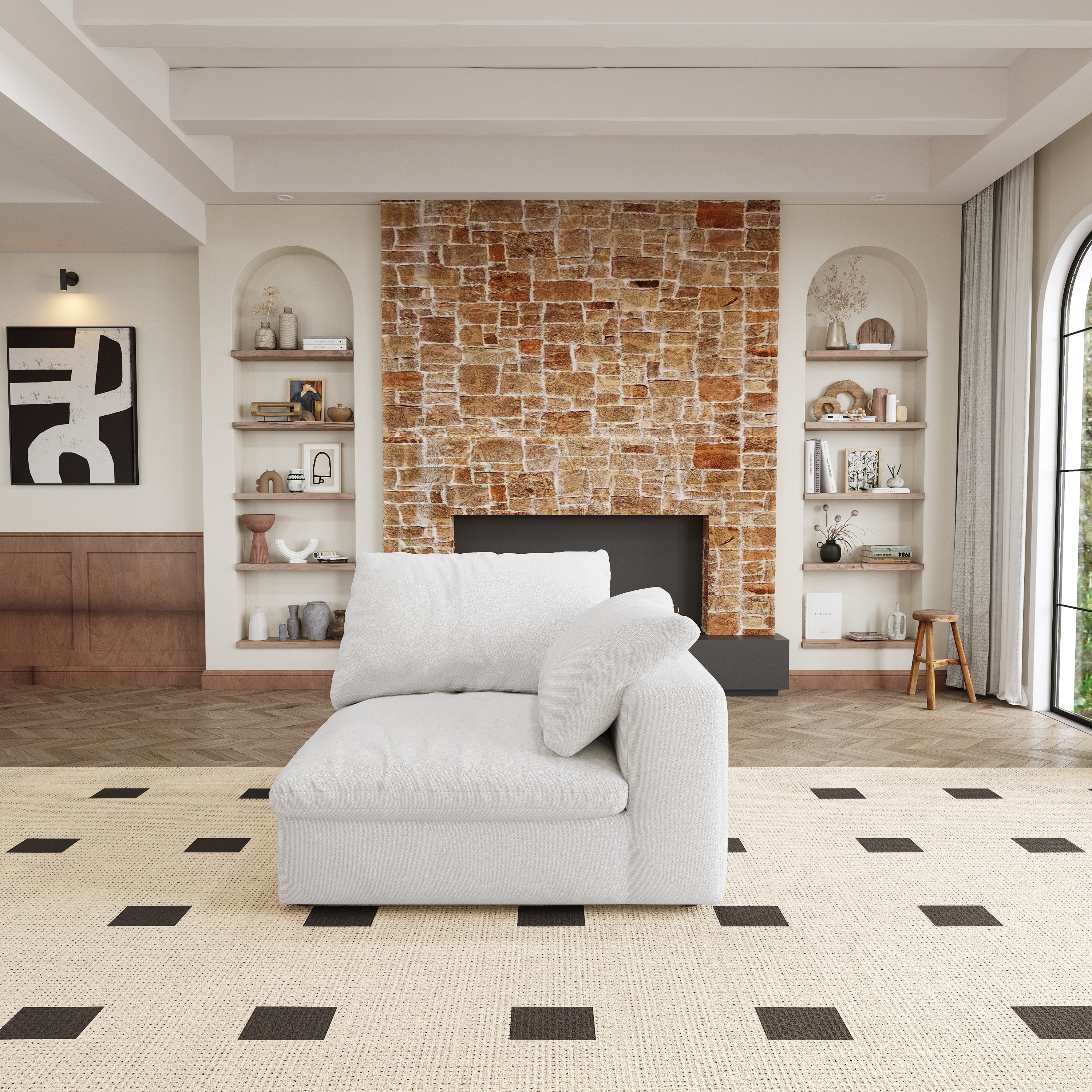 Walker Edison | Cloud Modular 80' Down Filled Loveseat Sofa