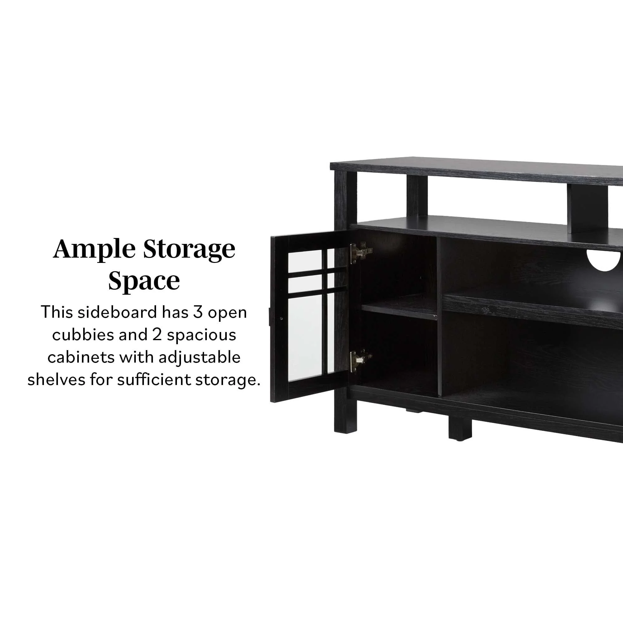 Hattie 58 2-Door Transitional Buffet Sideboard & TV Stand