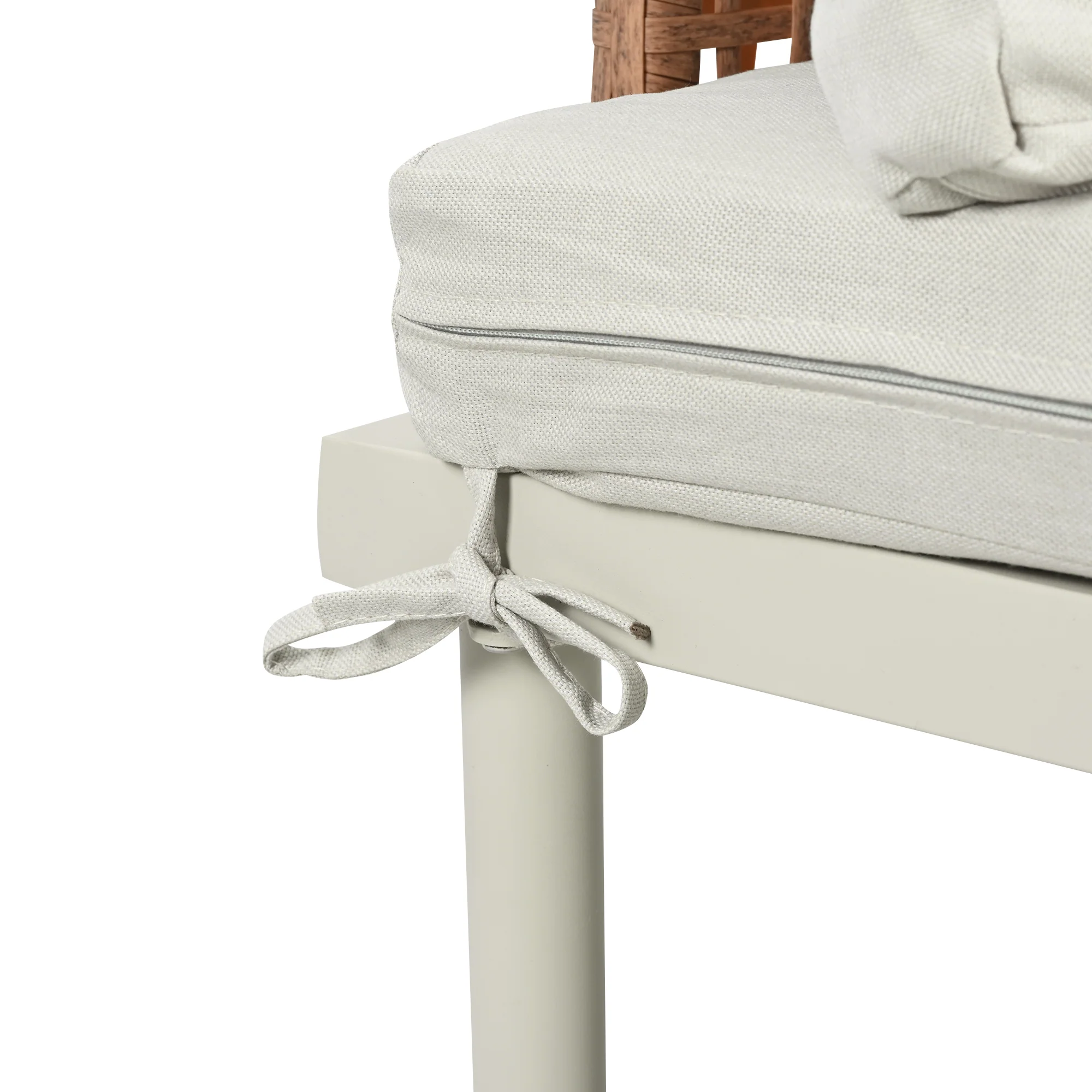 Walker Edison | Minimalist Half Moon Outdoor 8-Piece Modular Sofa Set with Nesting Tables