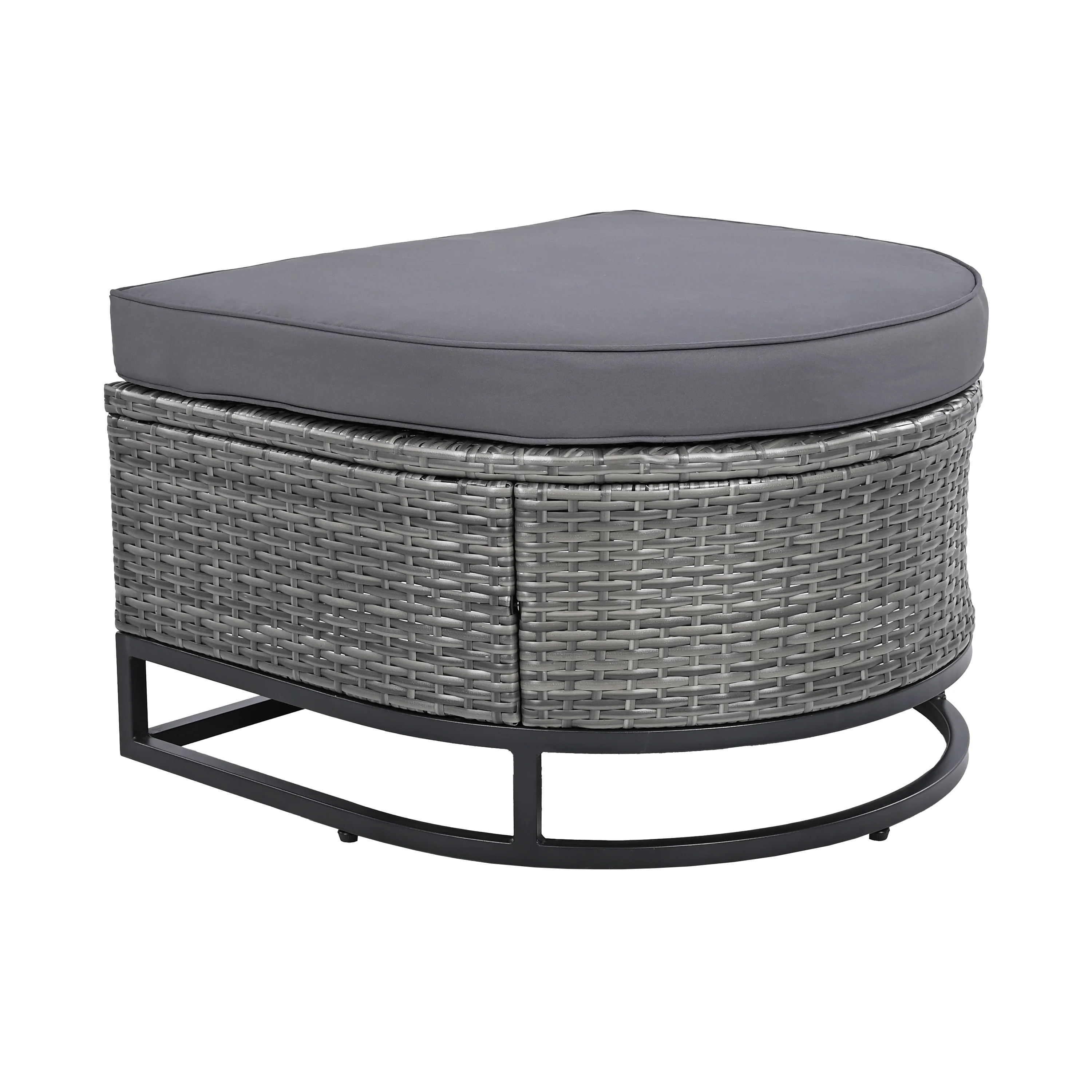 Walker Edison | Outdoor Rattan 7 Pieces Wicker Sofa Set with Coffee Table