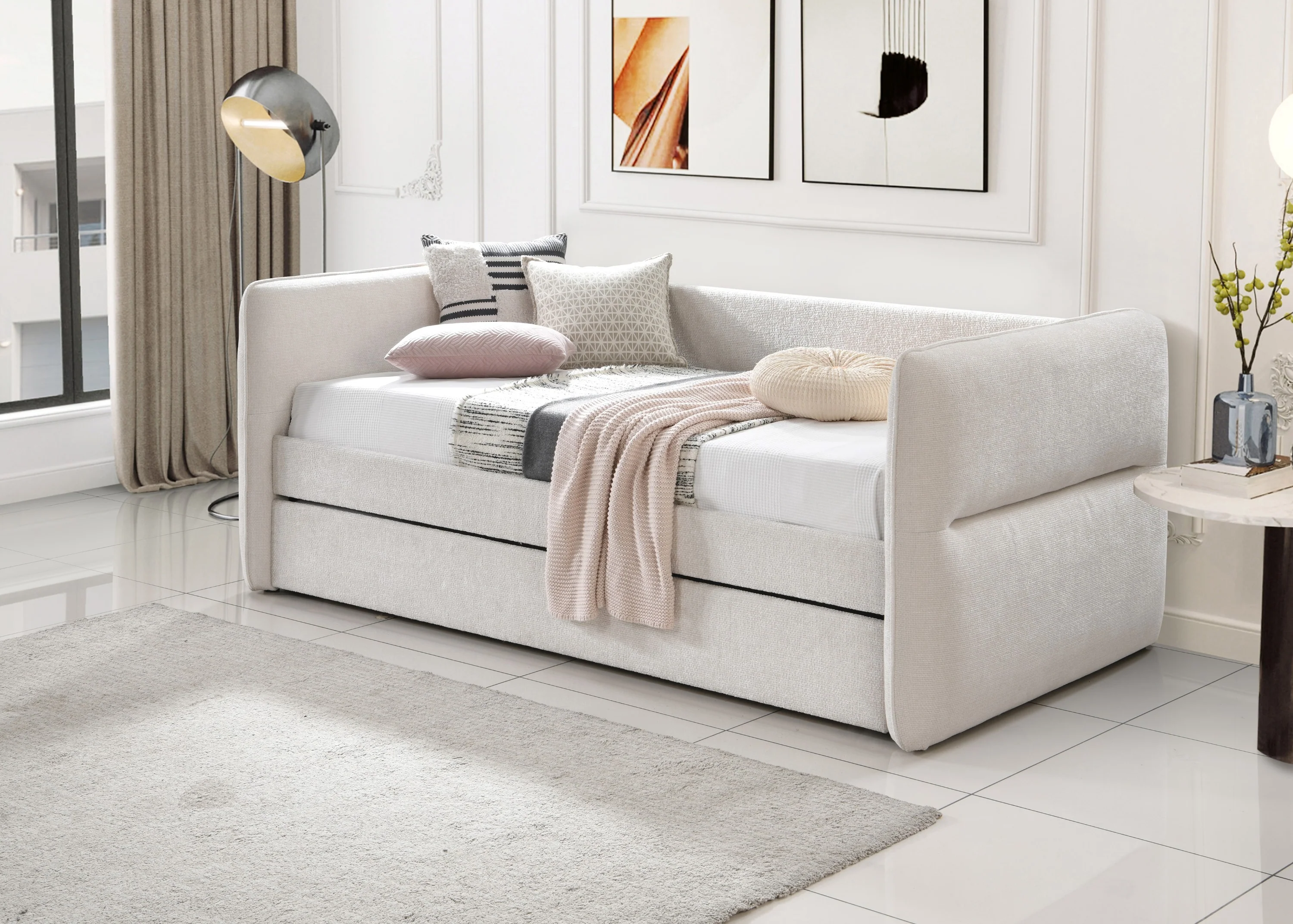 Walker Edison | Contemporary Modern Pull Out Daybed