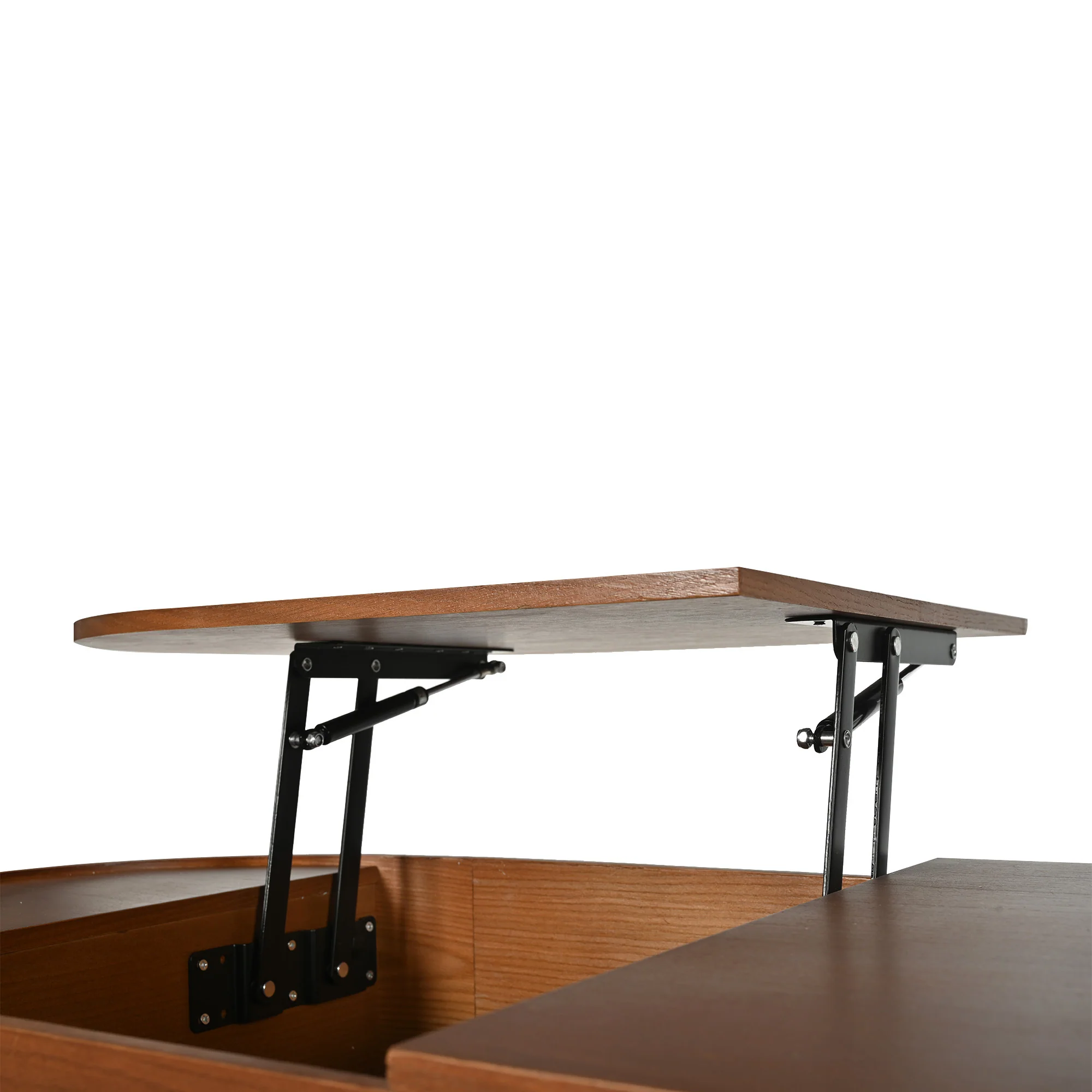 Walker Edison | Modern Lift Top Coffee Table with Marble Pattern Tray and Storage