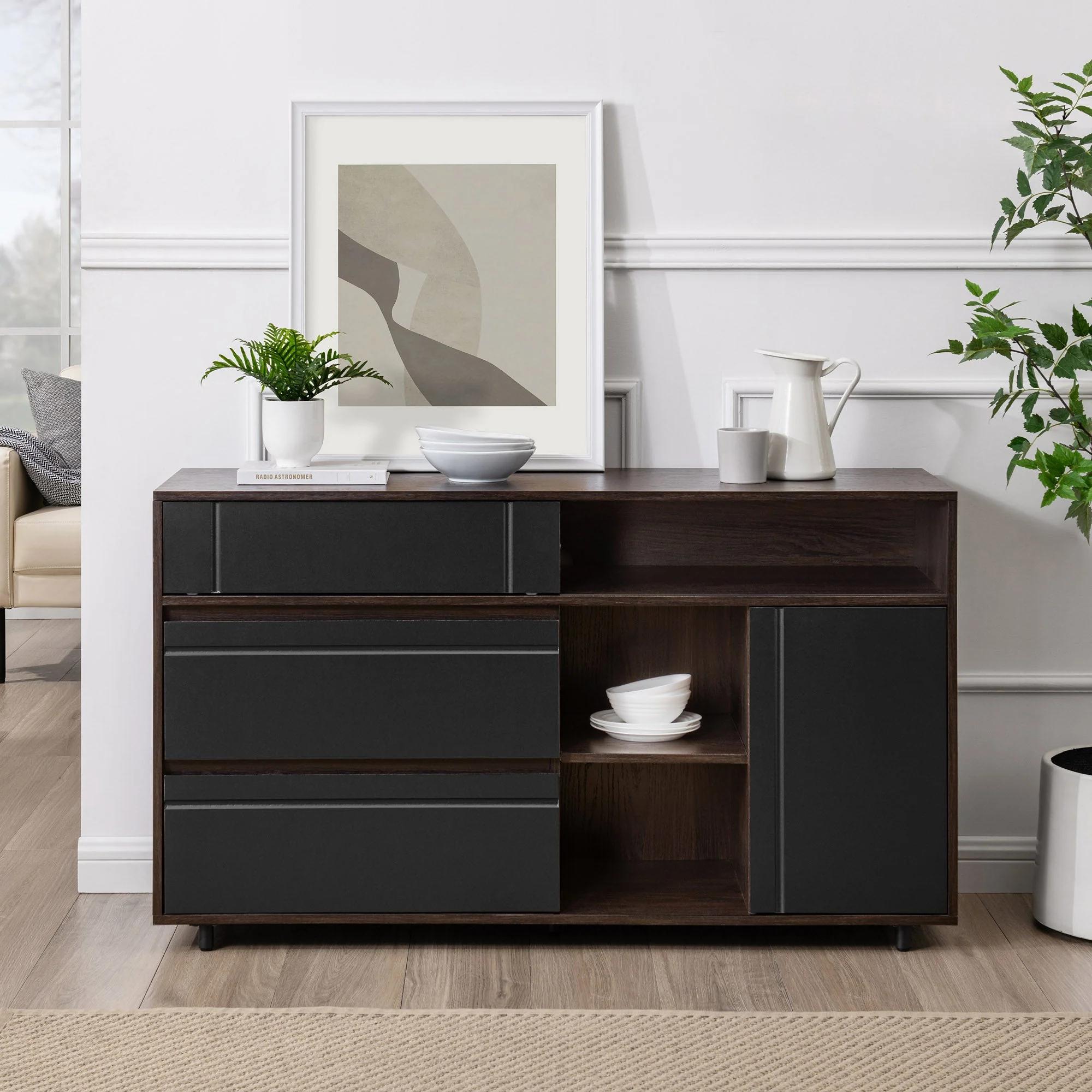 Beckett 52 Contemporary Storage  Buffet Sideboard & TV Stand