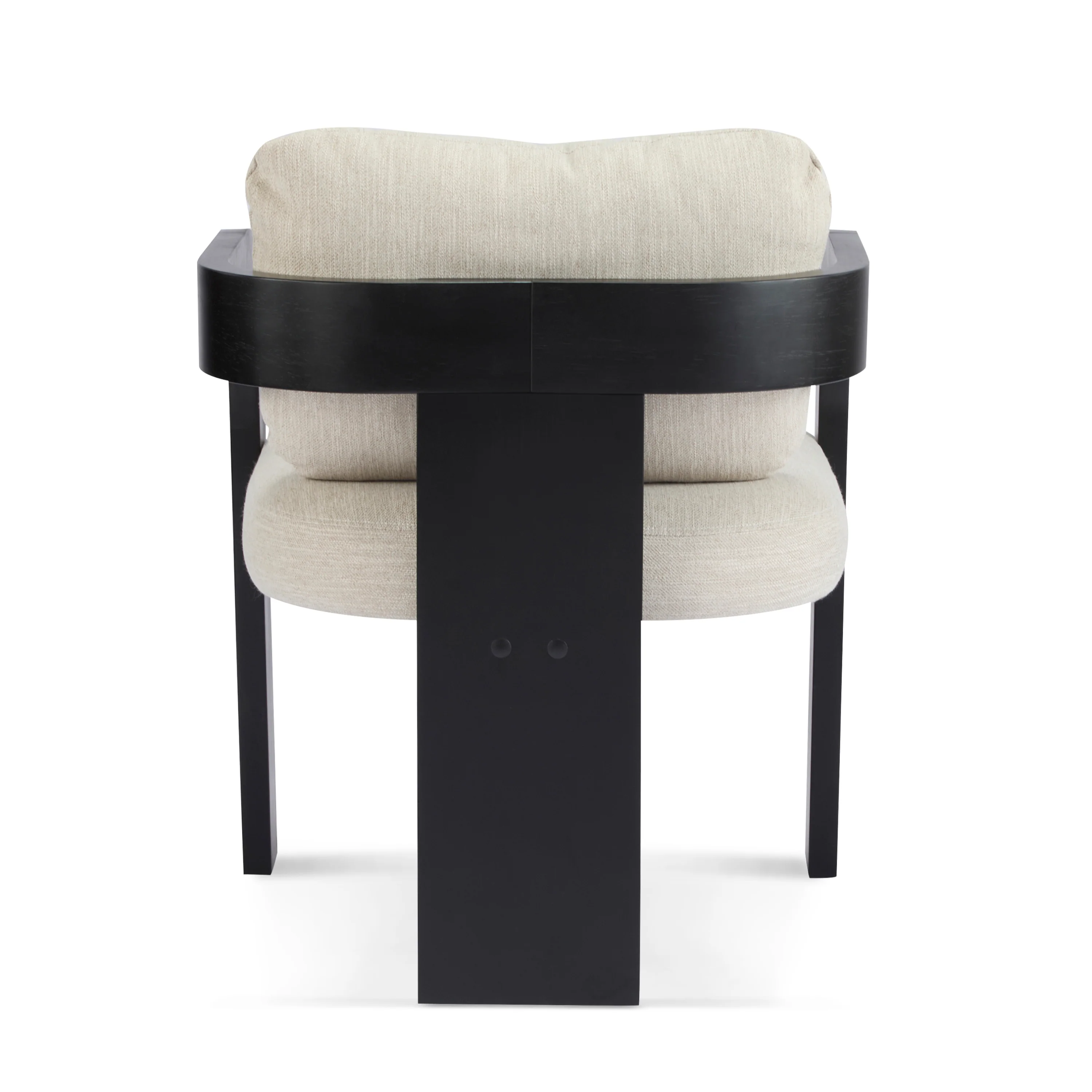 Black 2 Pack Dining Chairs with Pillow Back and Solid Wood Frame