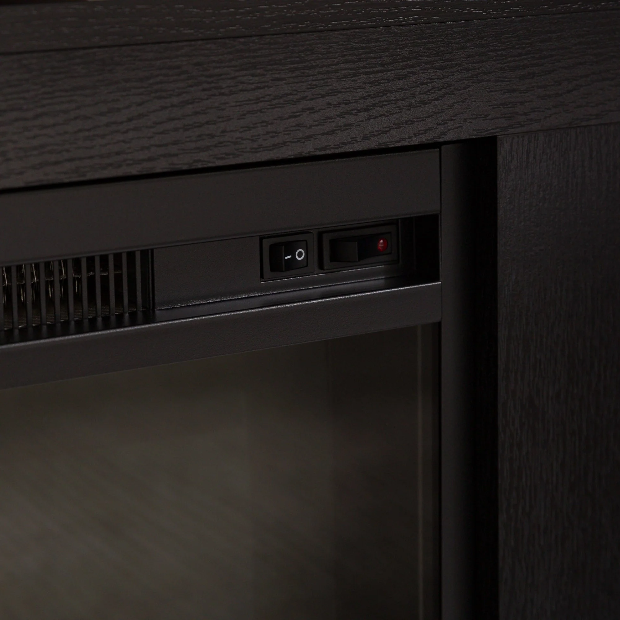 Wasatch 58 Transitional Fireplace Glass Wood TV Stand