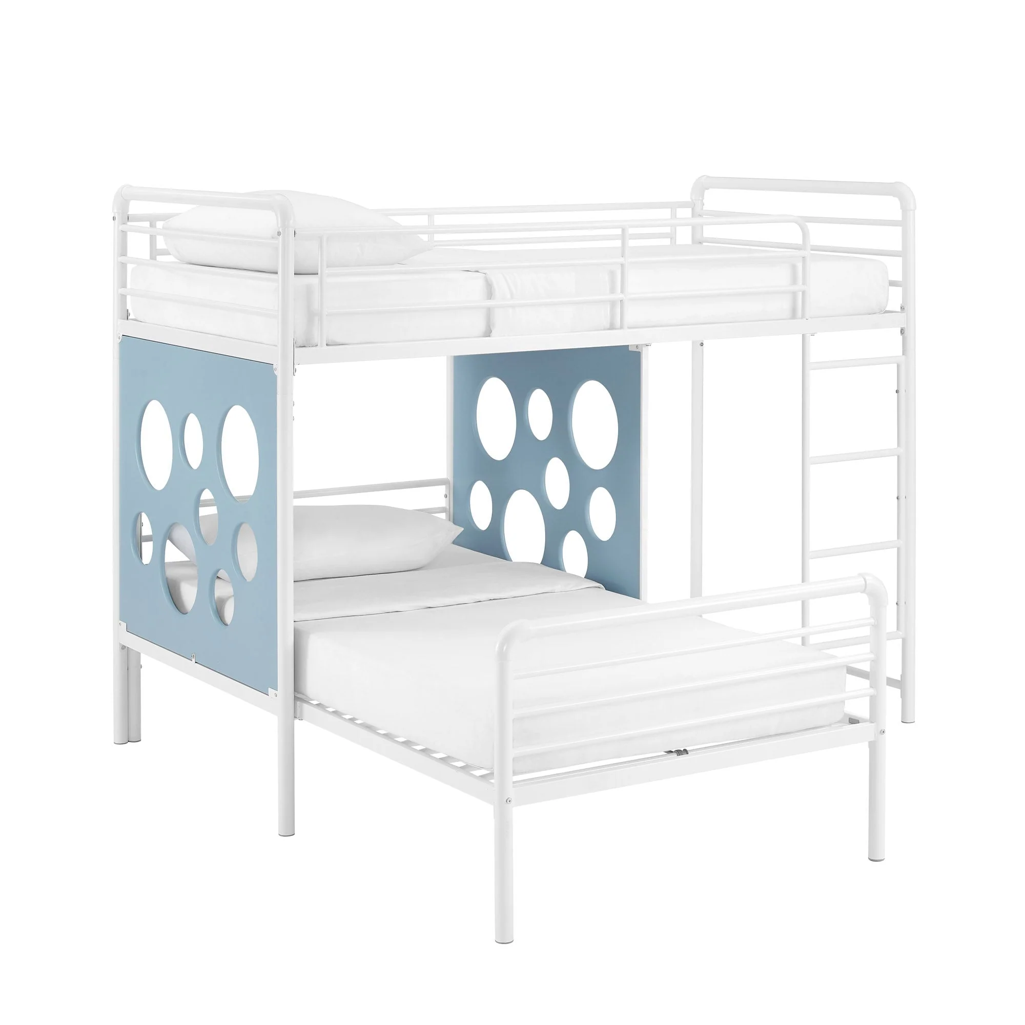 Devan 60 L-Shape Bunk Bed with Cut Out Panels