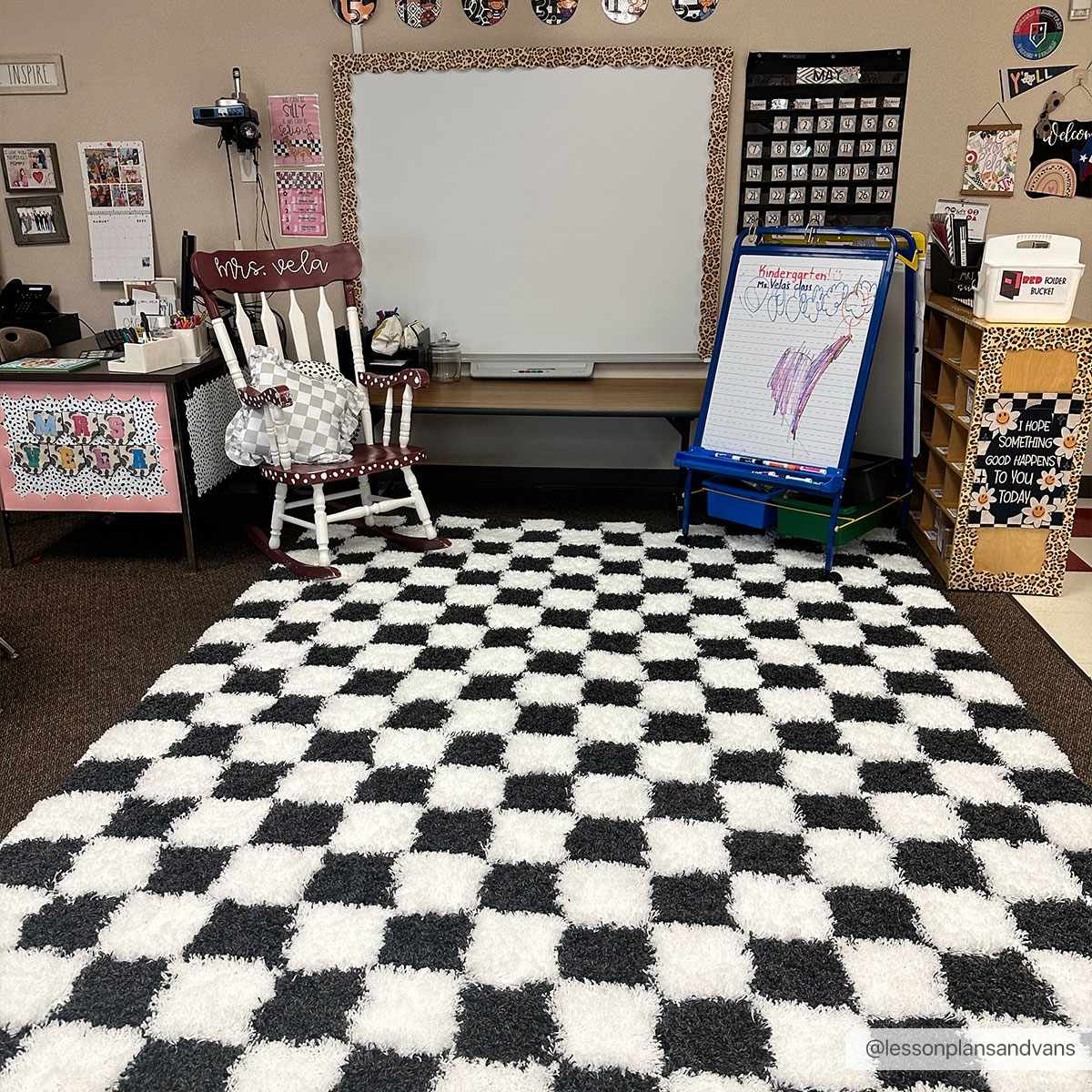 Boutique Rugs - Atira Black & White Checkered Area Rug
