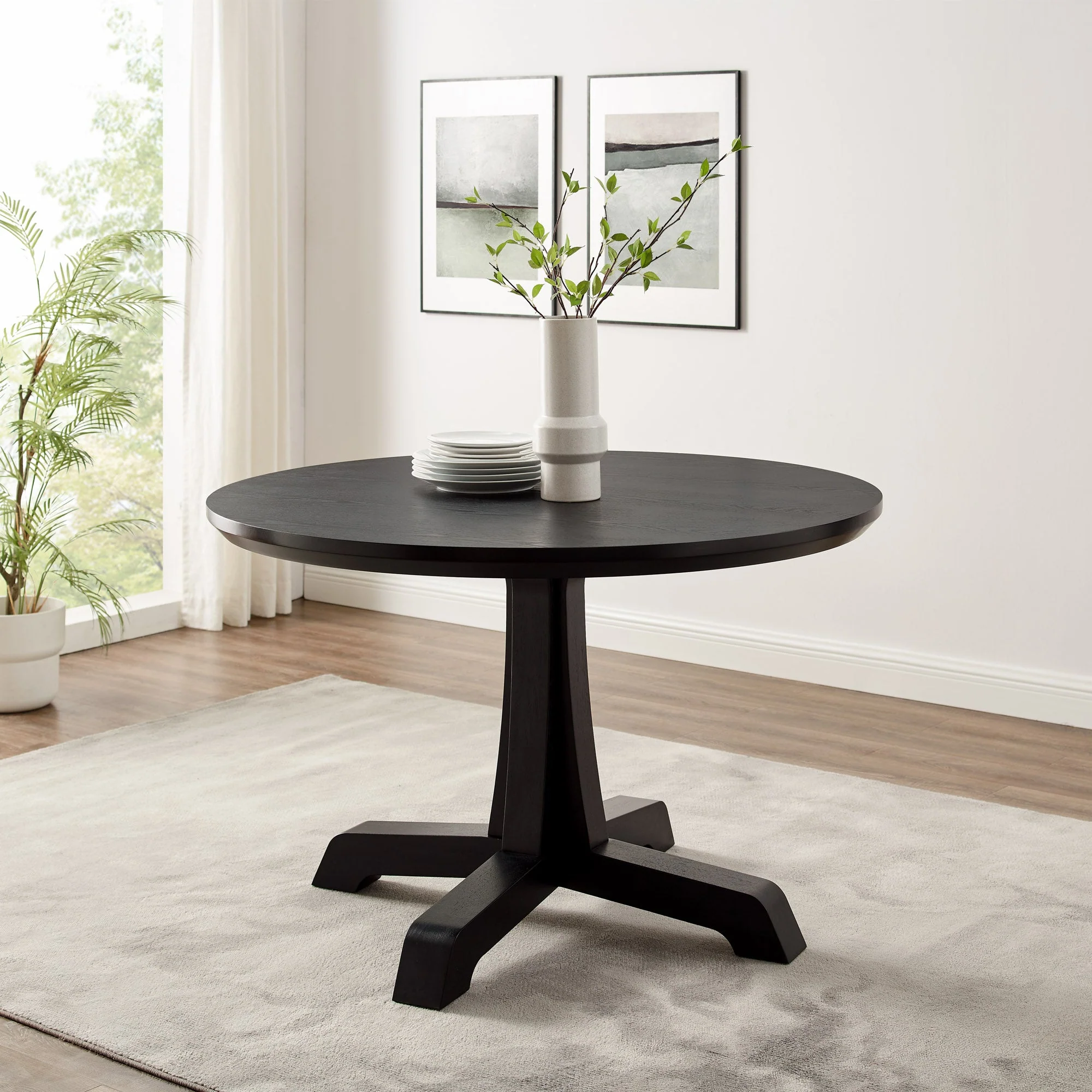48 Round Dining Table with Pedestal Base
