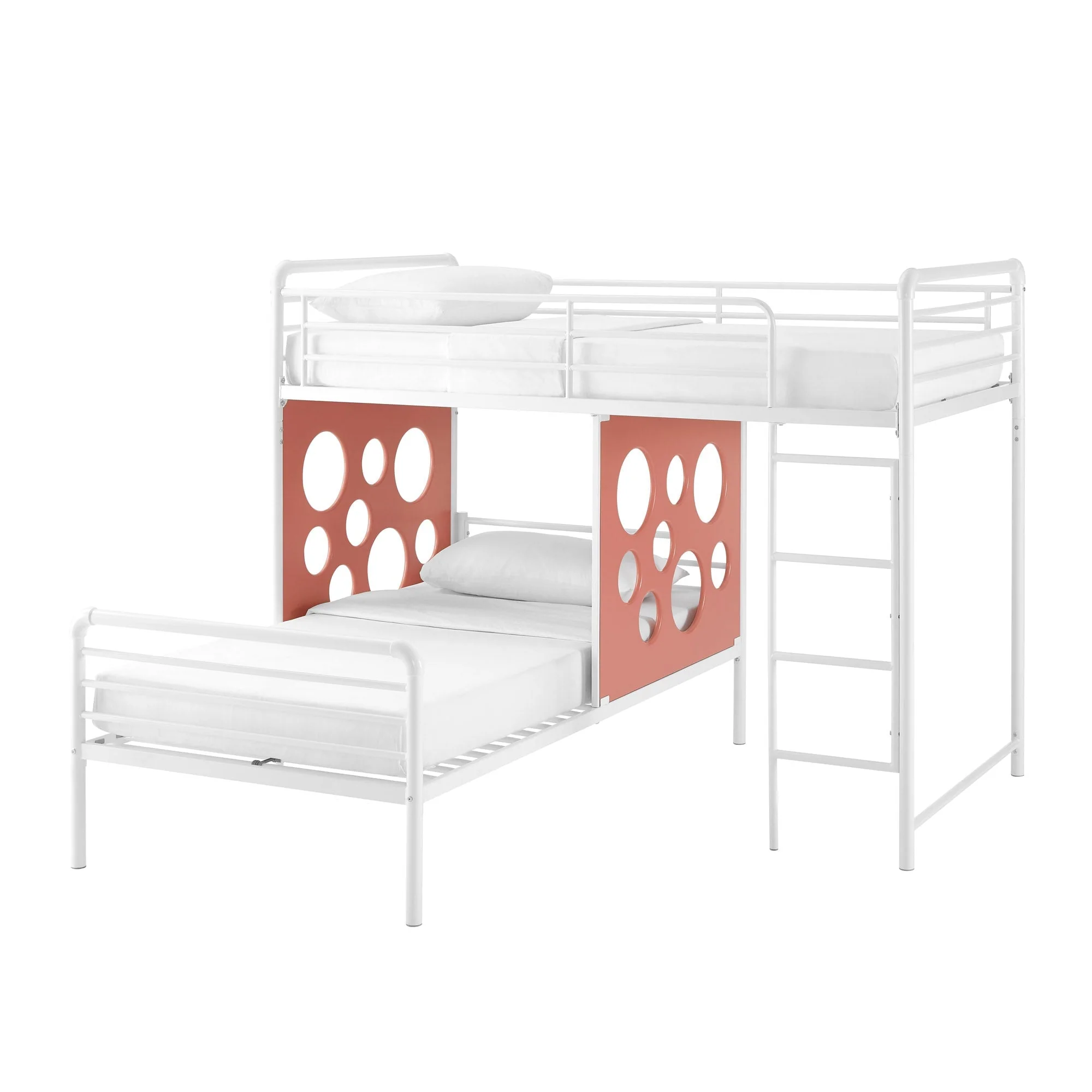 Devan 60 L-Shape Bunk Bed with Cut Out Panels
