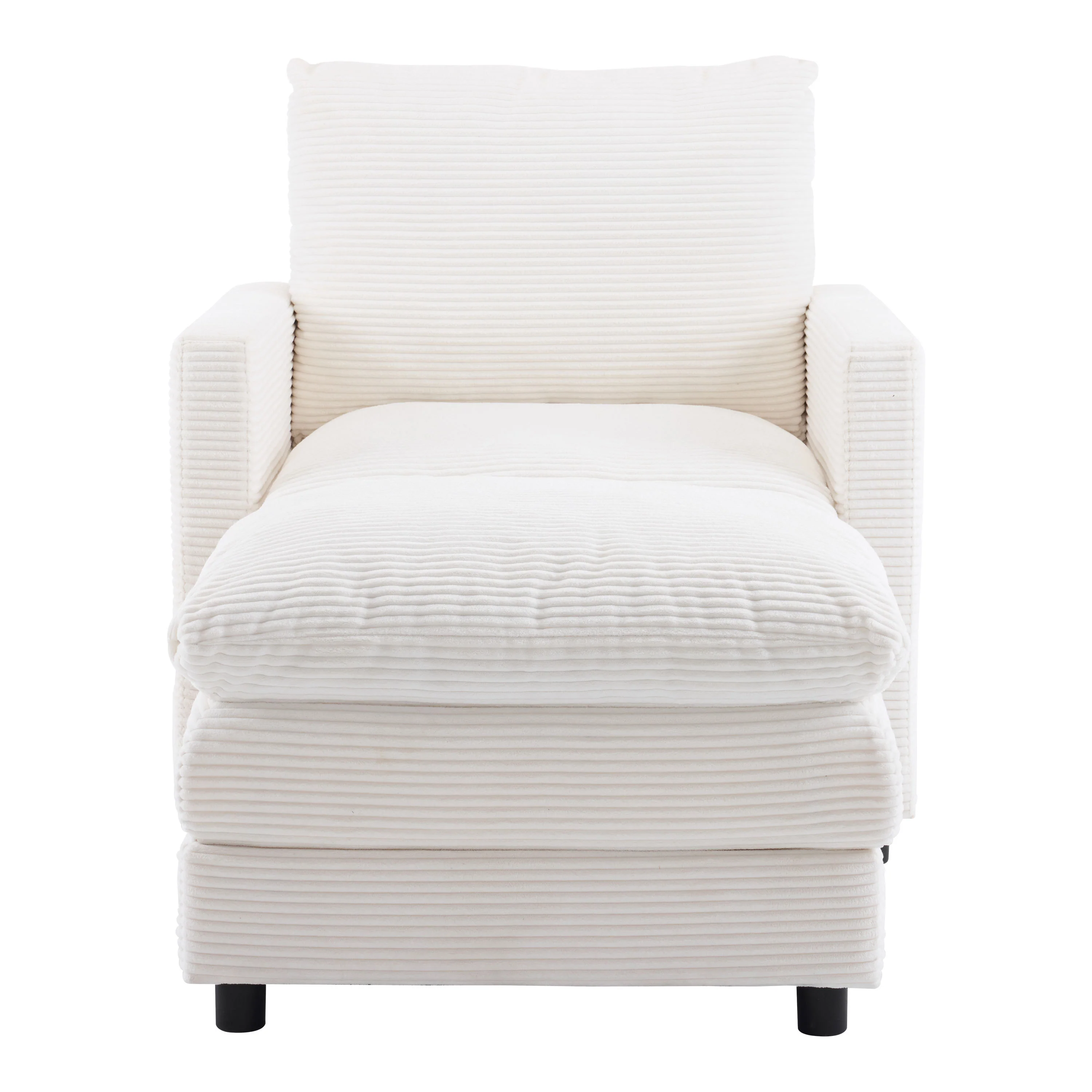 Walker Edison | Corduroy Armchair with Ottoman