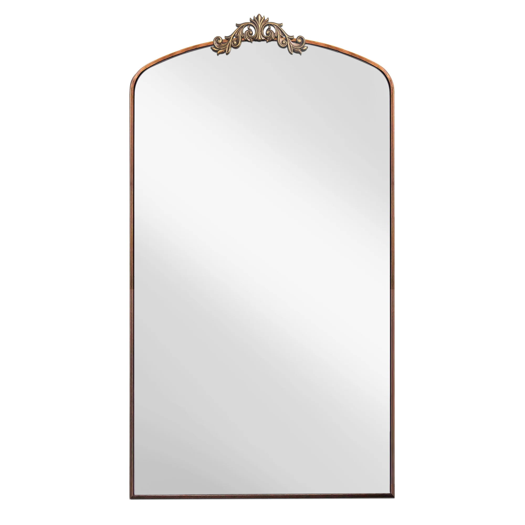 Walker Edison | Vintage Ornate Arched Full Length Mirror