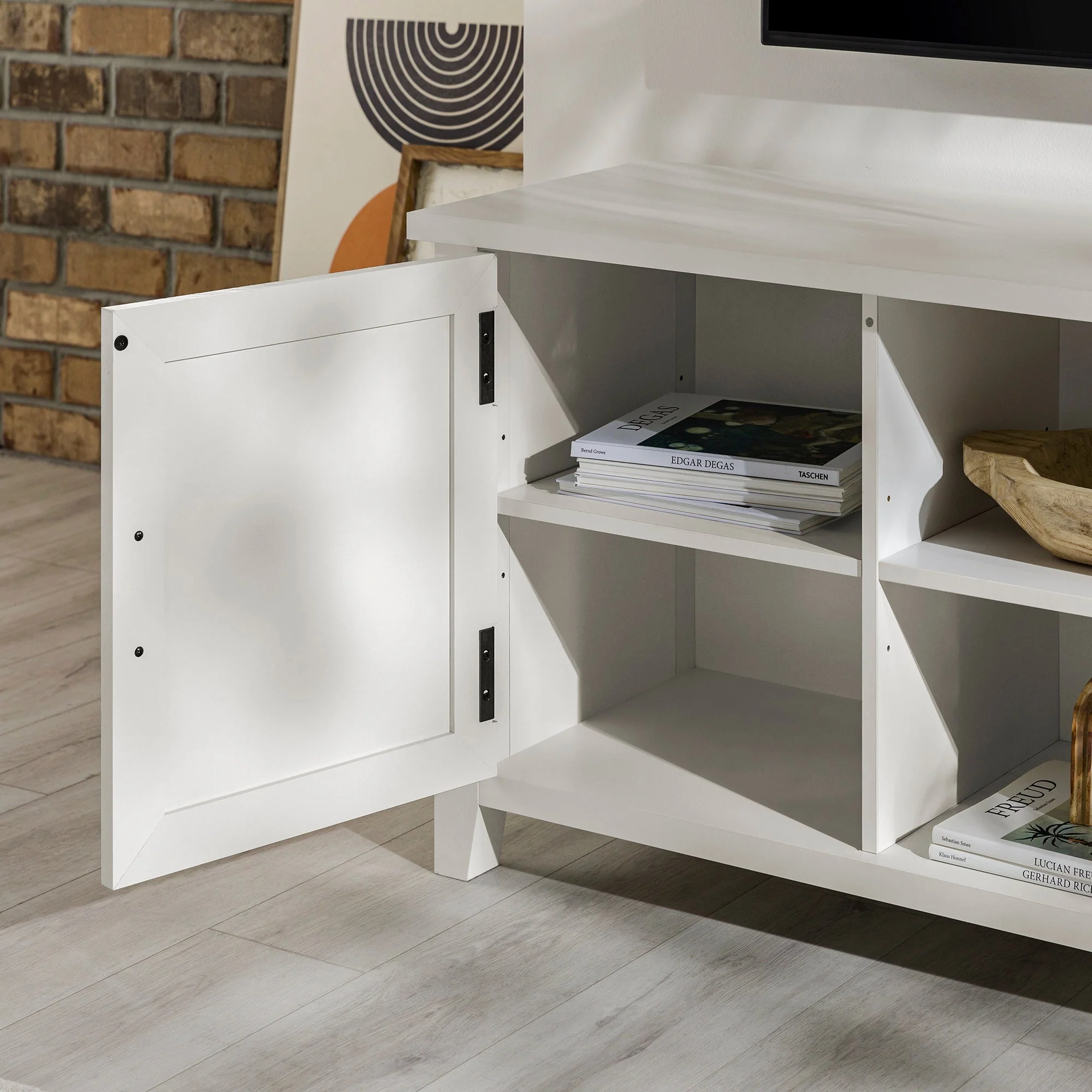 Farmhouse 58 Modern Grooved 2 Door TV Stand