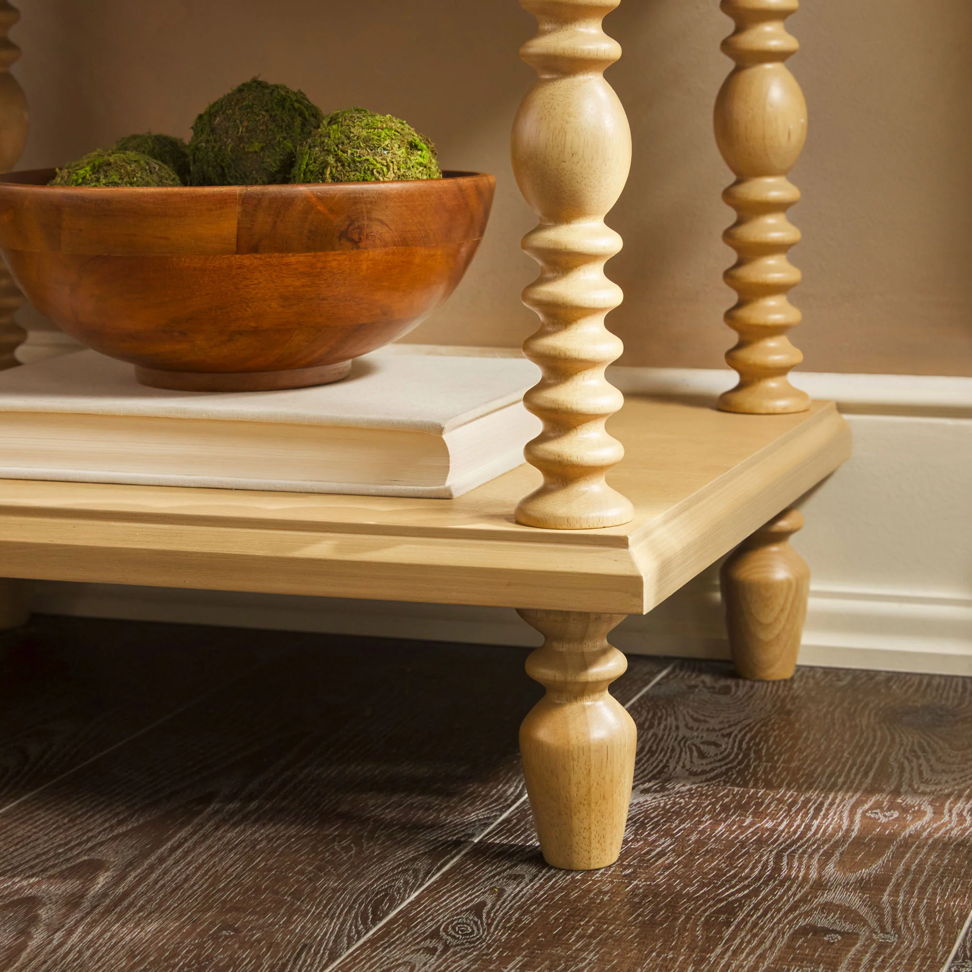 Traditional Vivienne Easy Assembly Solid Wood Nightstand