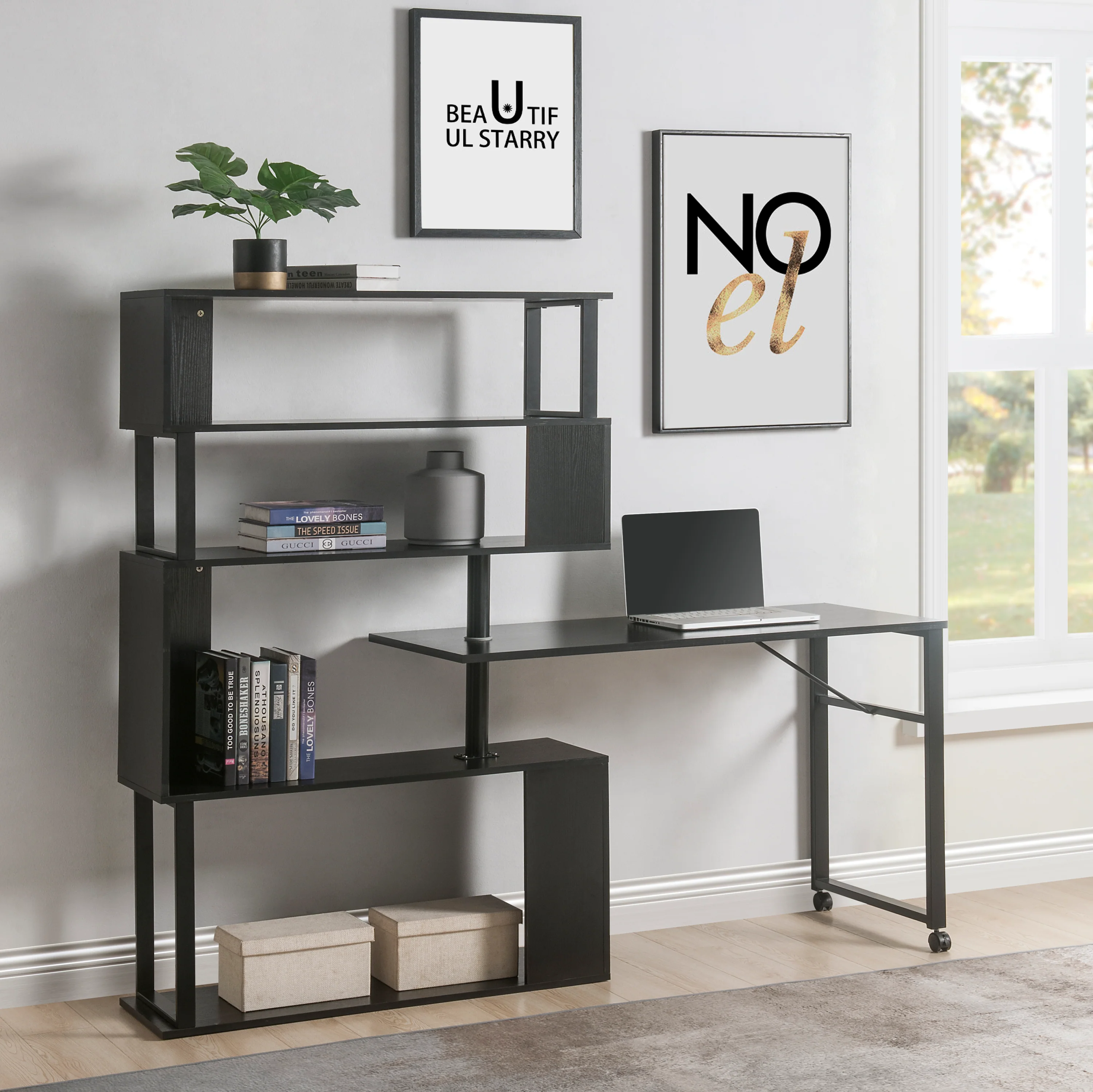Walker Edison | Home Office Rotating Storage Desk