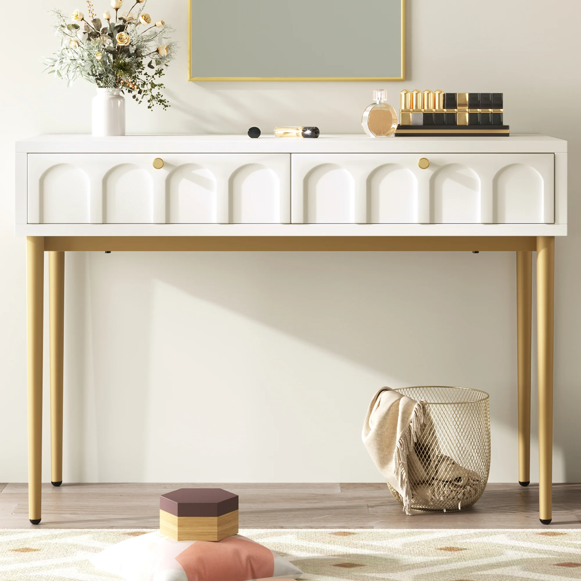 Walker Edison | Contemporary Modern Makeup Vanity Desk
