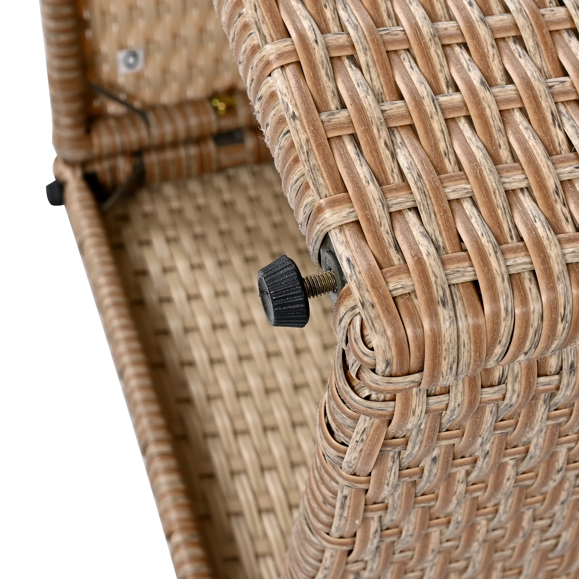 Walker Edison | Wicker Half Moon Outdoor 10-Piece Sectional Sofa Set with Storage