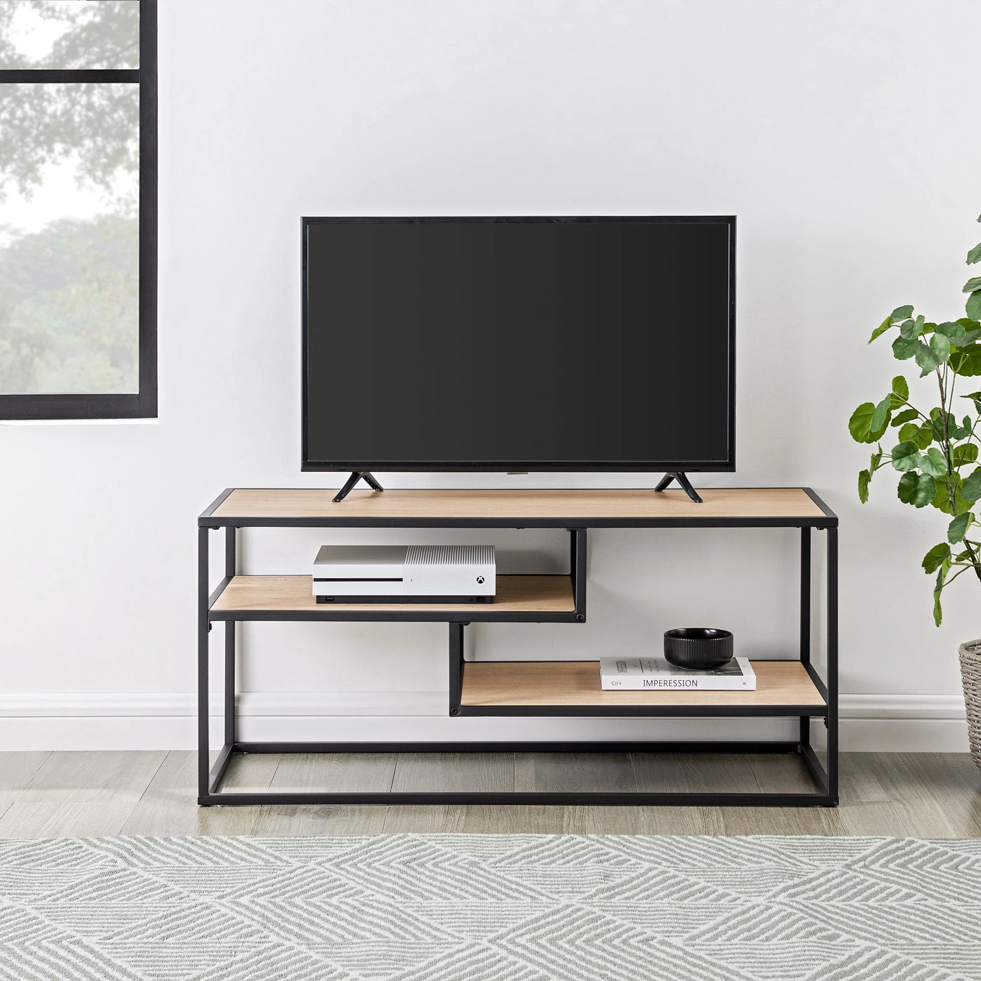 Maya 40 Contemporary Metal TV Stand