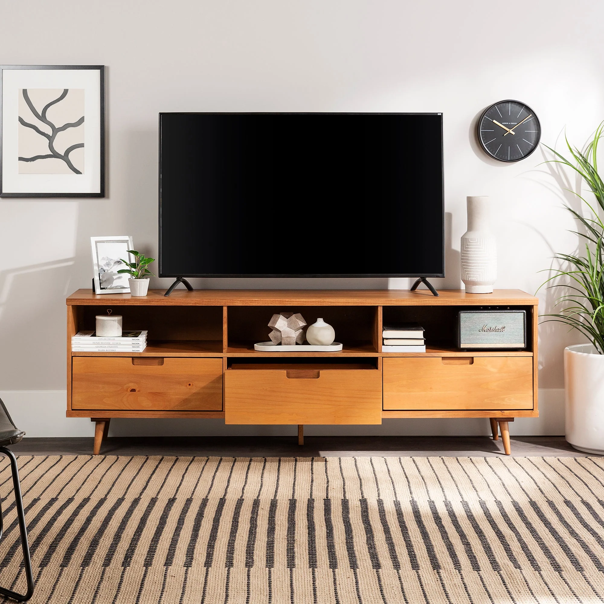 Sloane 70 3 Drawer Solid Wood TV Stand