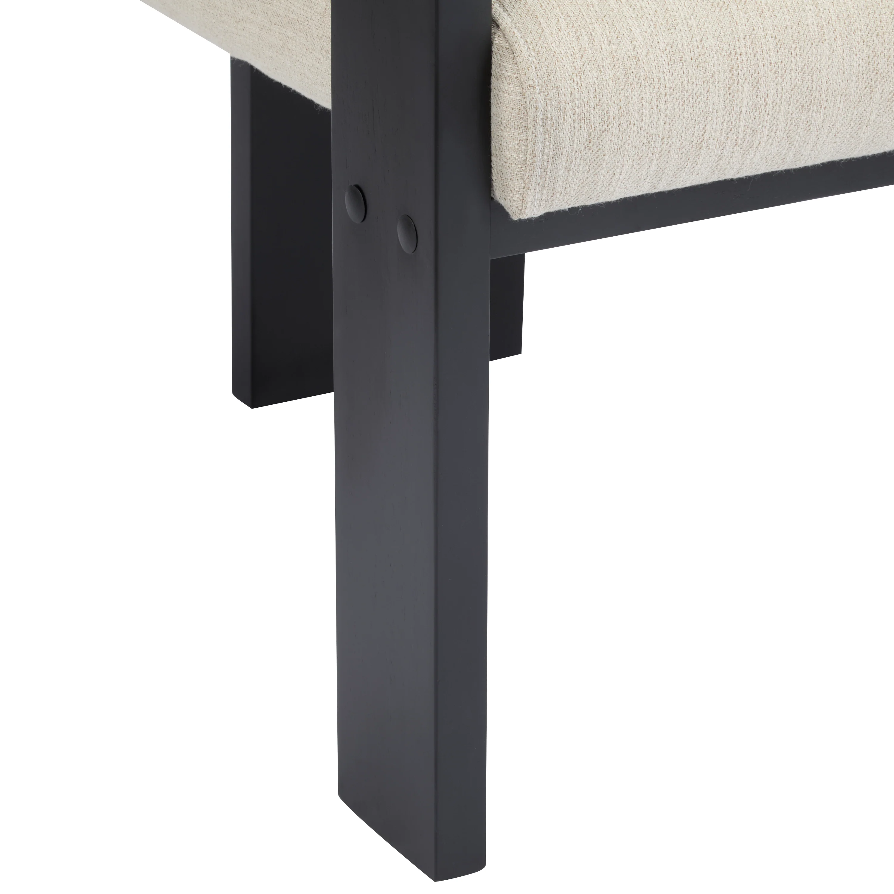 Black 2 Pack Dining Chairs with Pillow Back and Solid Wood Frame