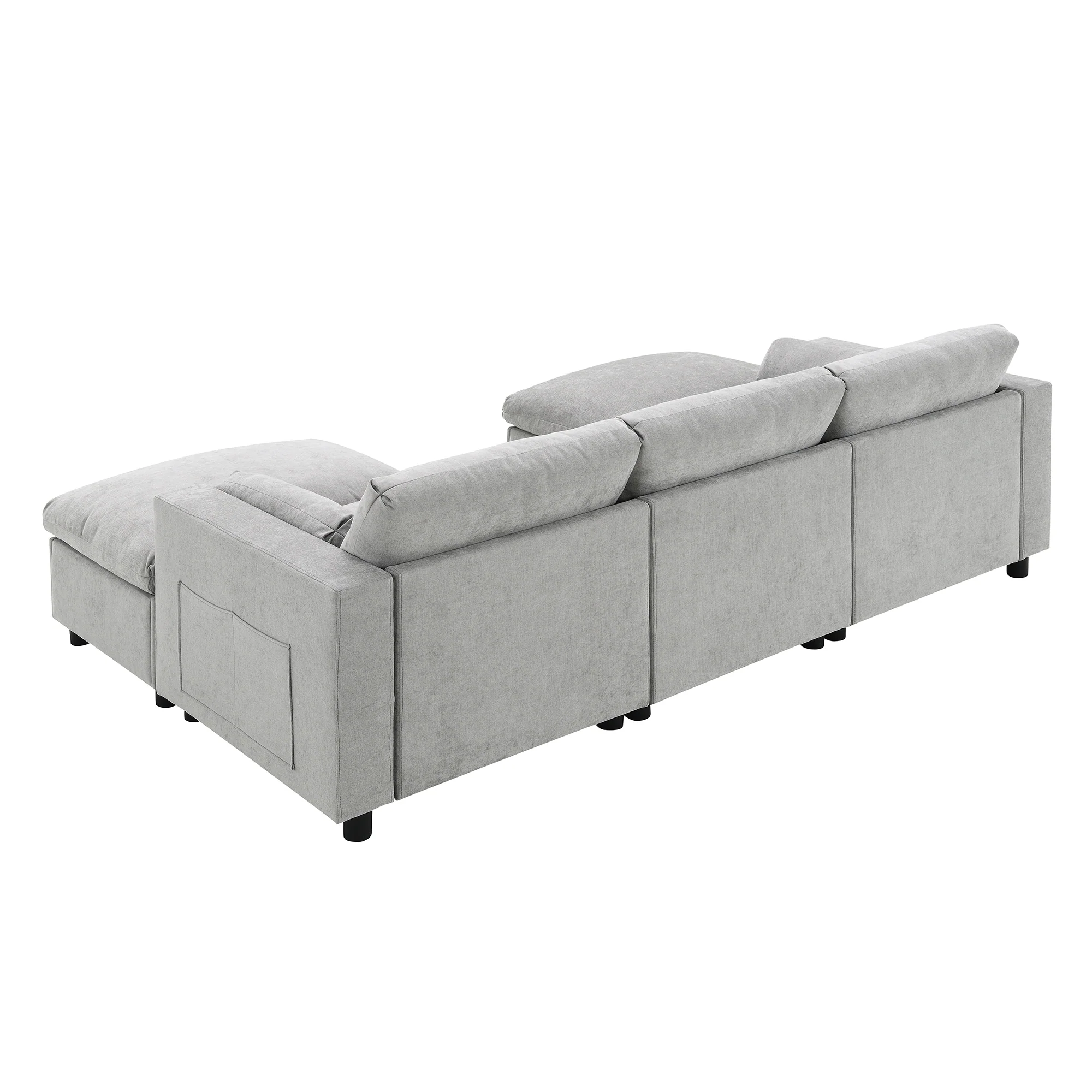 Walker Edison | Modern Cloud Chenille Modular Sectional Sofa with Storage