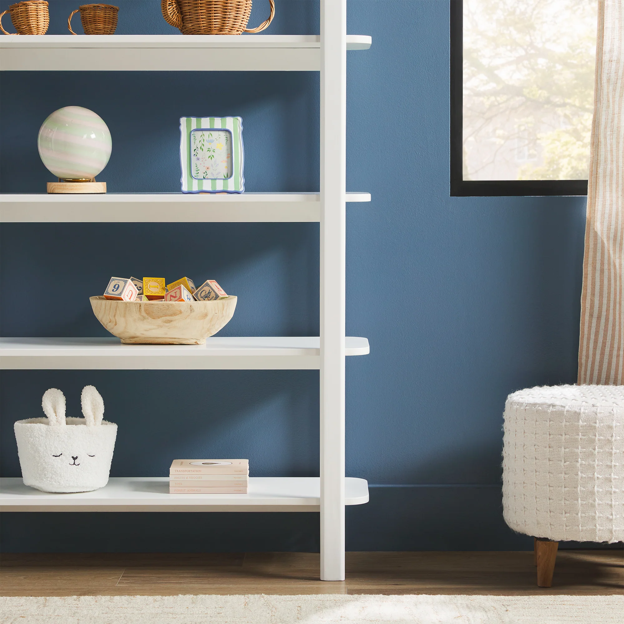 Zoey Modern Arched Wood Storage Bookcase