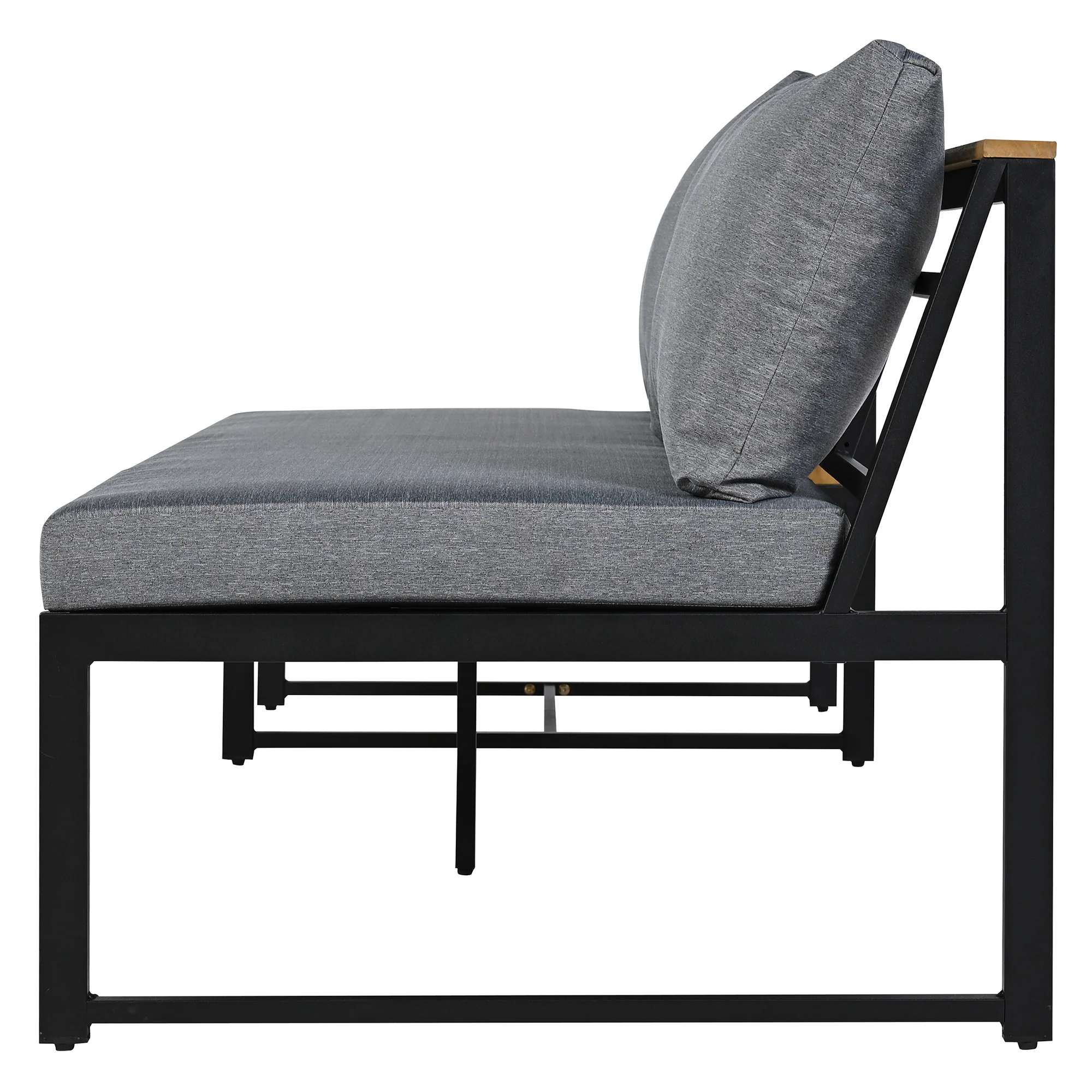 Walker Edison | 4 Pieces Outdoor Patio Sofa Sectional Set with Coffee and Side Tables