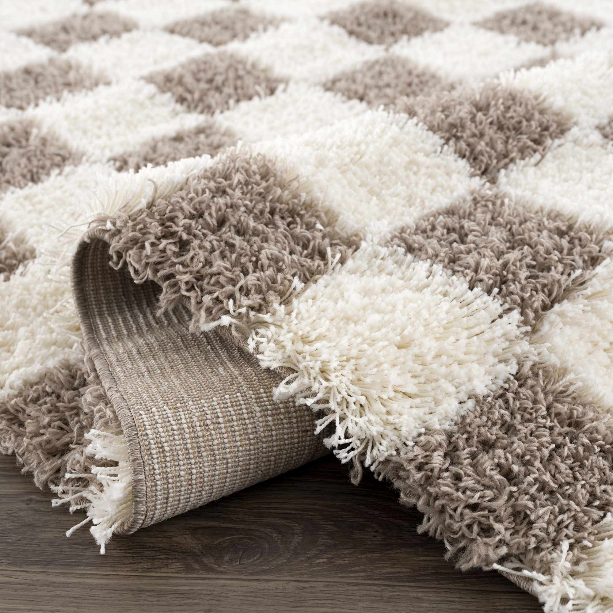 Boutique Rugs - Atira Brown Checkered Area Rug