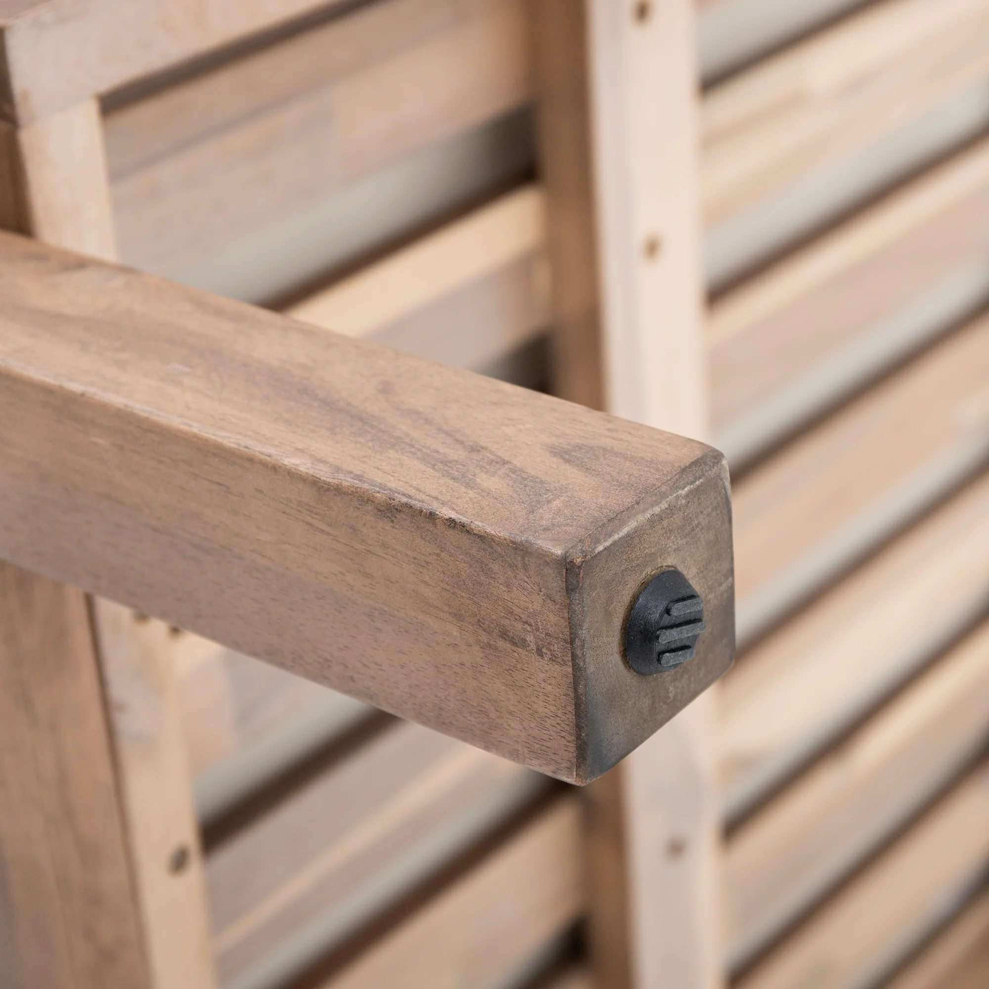 Walker Edison | Modern Outdoor Acacia Wood Patio Loveseat and Coffee Table