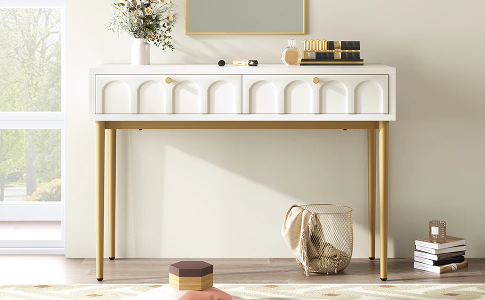 Walker Edison | Contemporary Modern Makeup Vanity Desk