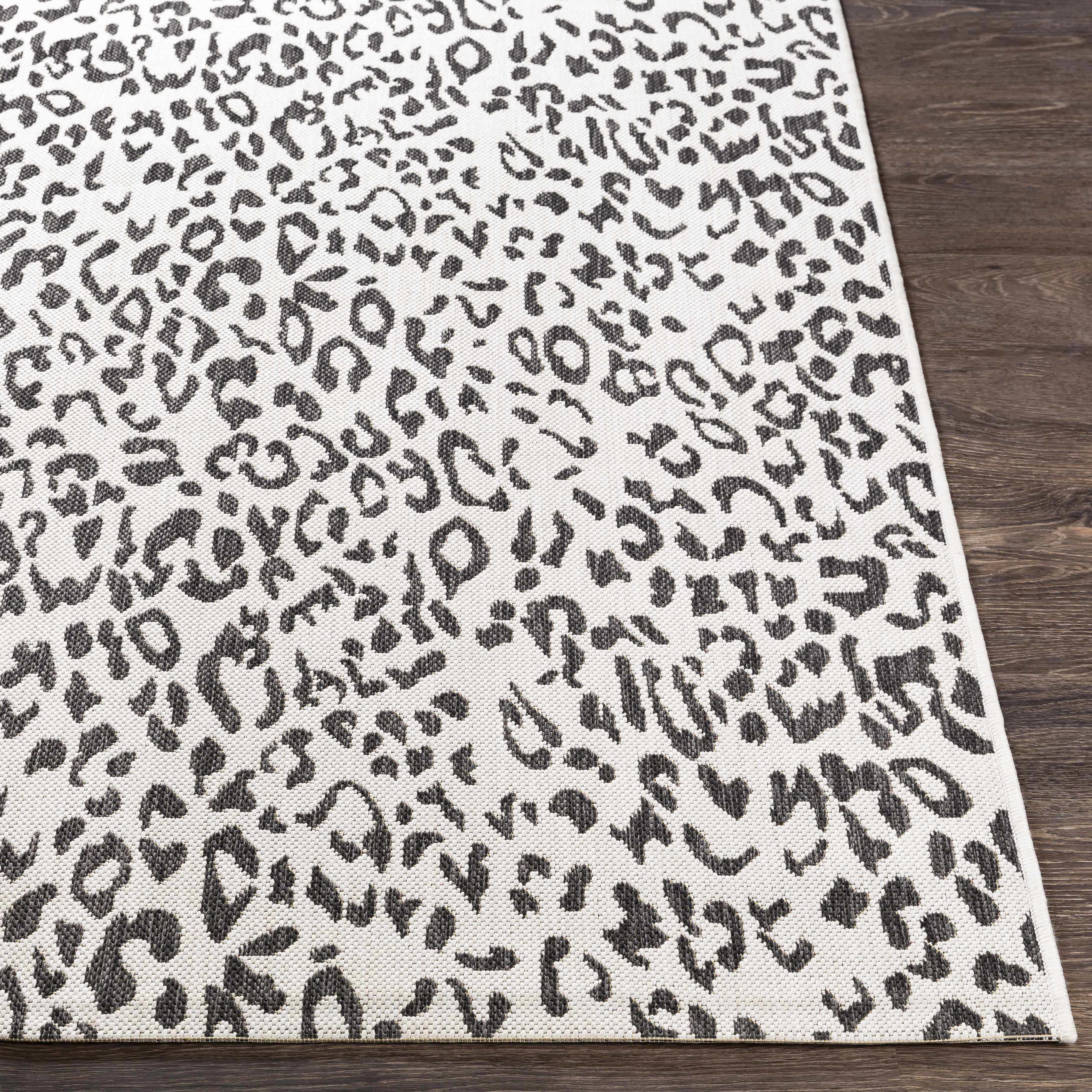 Boutique Rugs - Alderbury White Leopard Print Rug