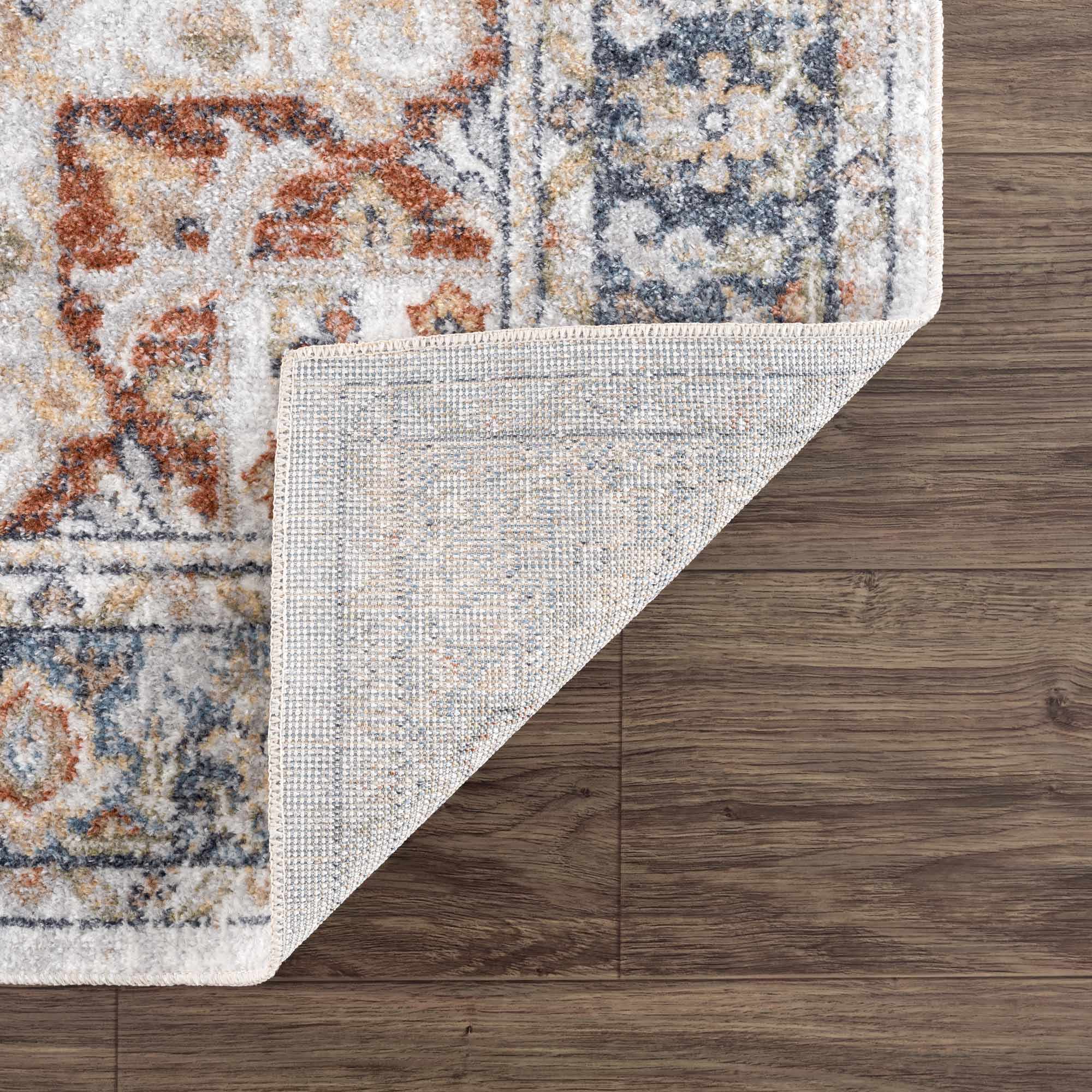 Boutique Rugs - Akram Gray & Orange Washable Area Rug