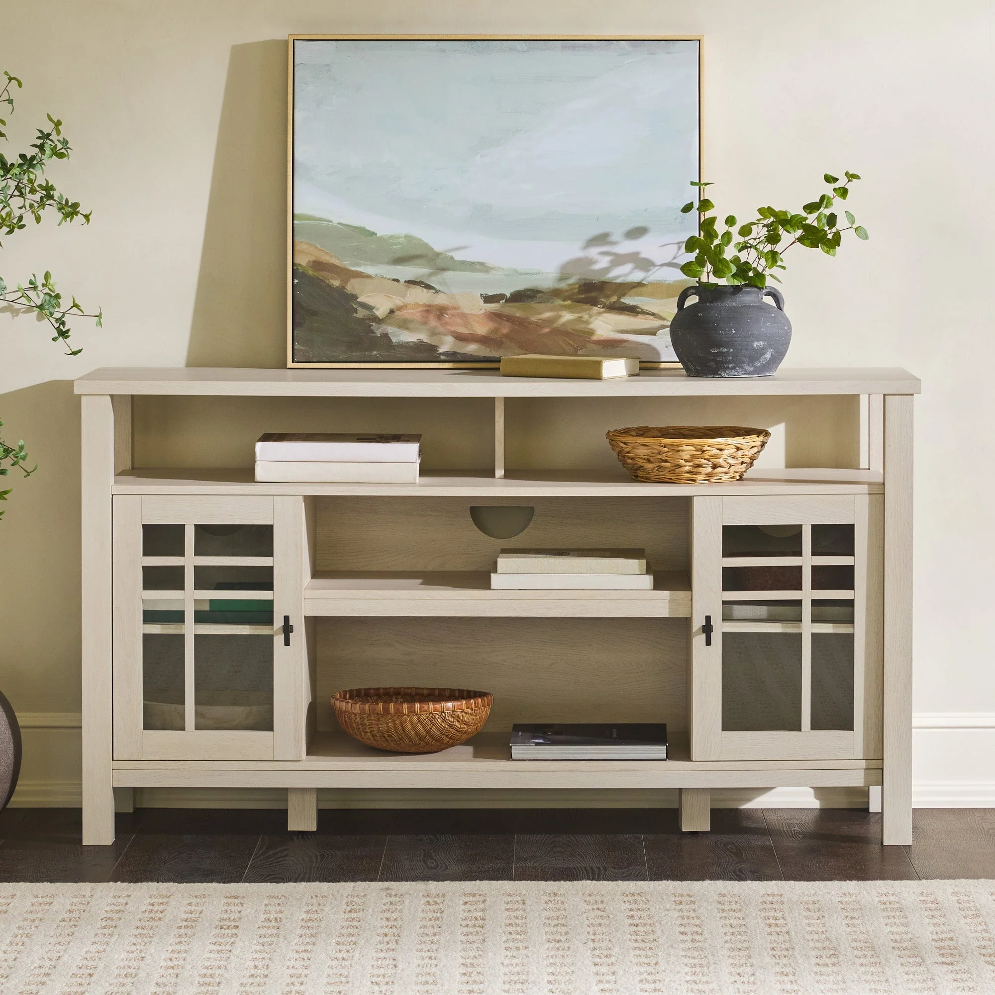Hattie 58 2-Door Transitional Buffet Sideboard & TV Stand