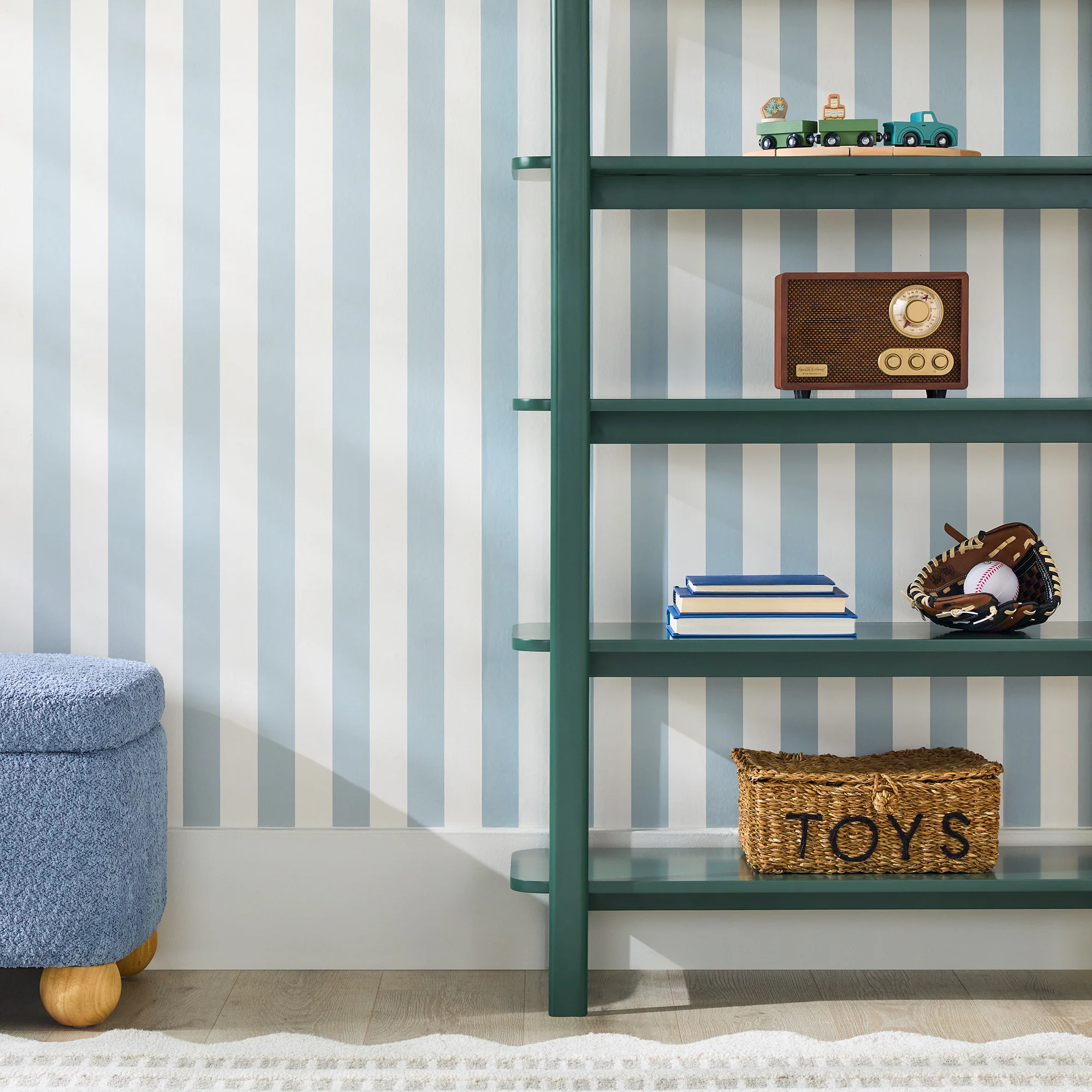 Zoey Modern Arched Wood Storage Bookcase