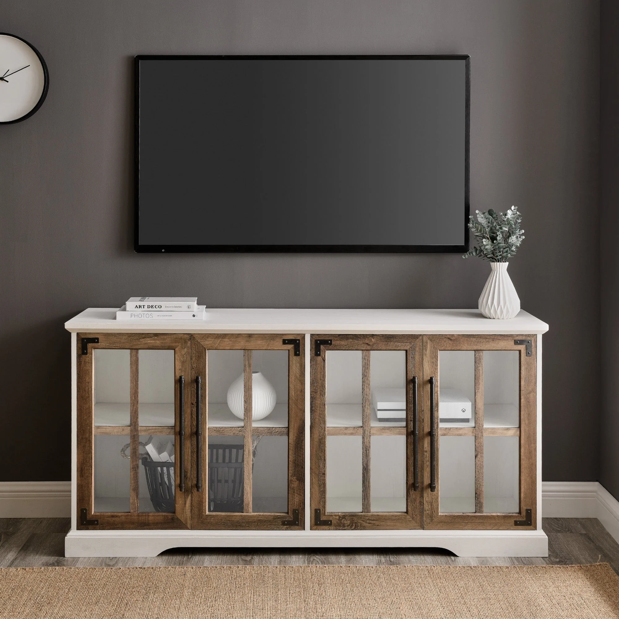 Abigail 58 Farmhouse 4 Door TV Stand