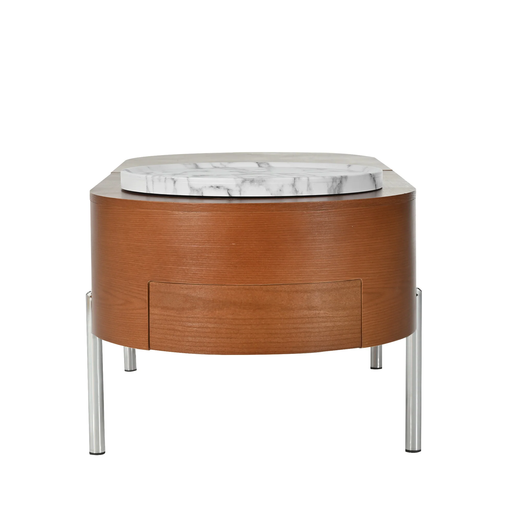 Walker Edison | Modern Lift Top Coffee Table with Marble Pattern Tray and Storage