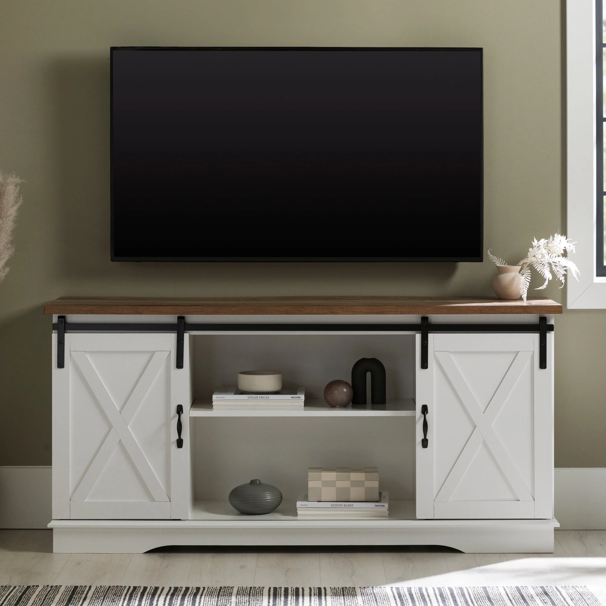 58 Sliding Barn Door TV Stand