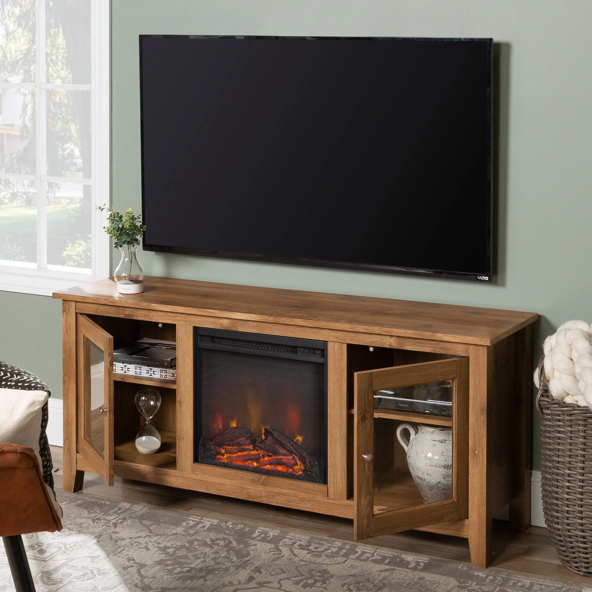 58 Traditional Electric Fireplace TV Stand